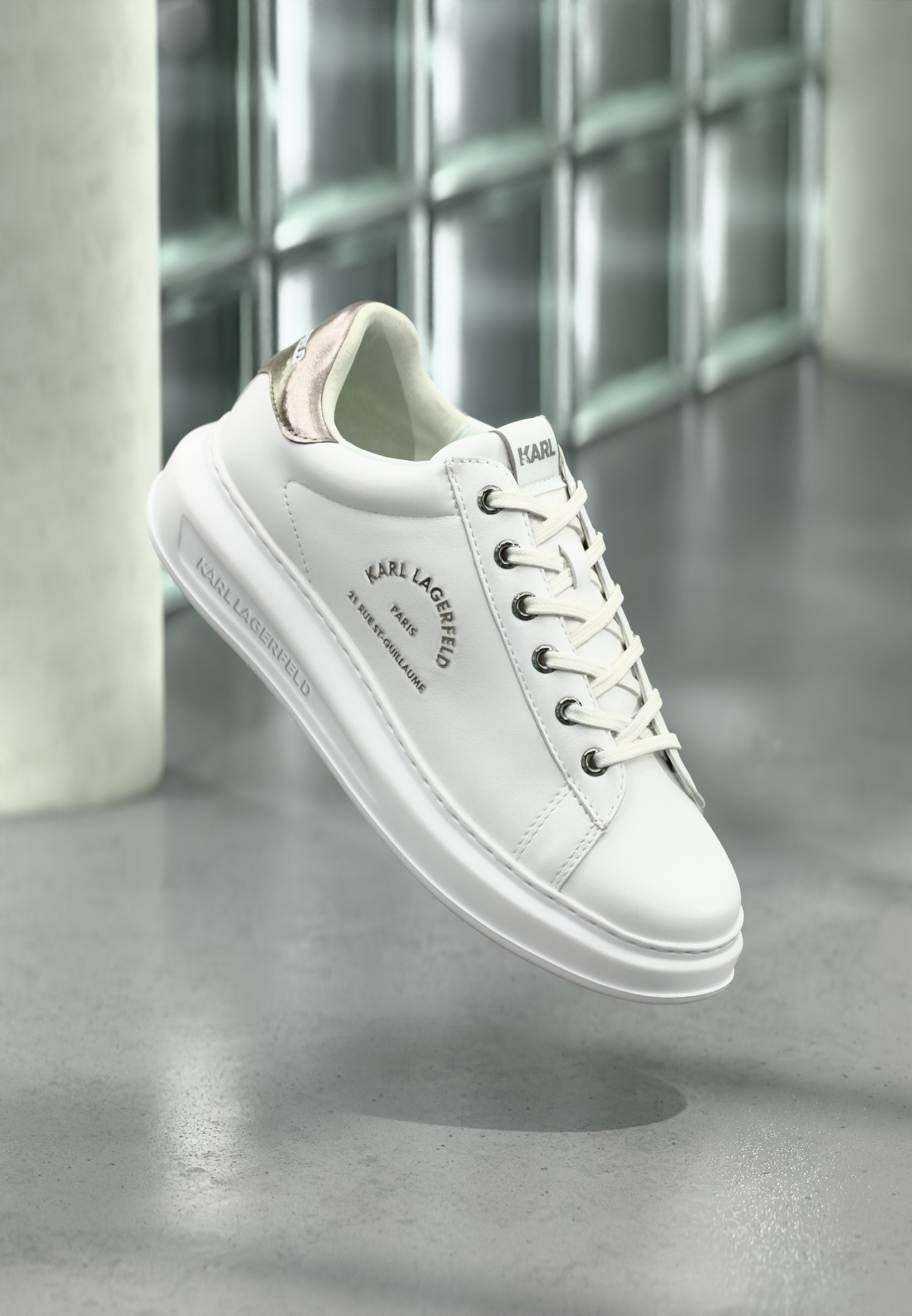 KAPRI MAISON LACE - Trainers - white/silver-coloured
