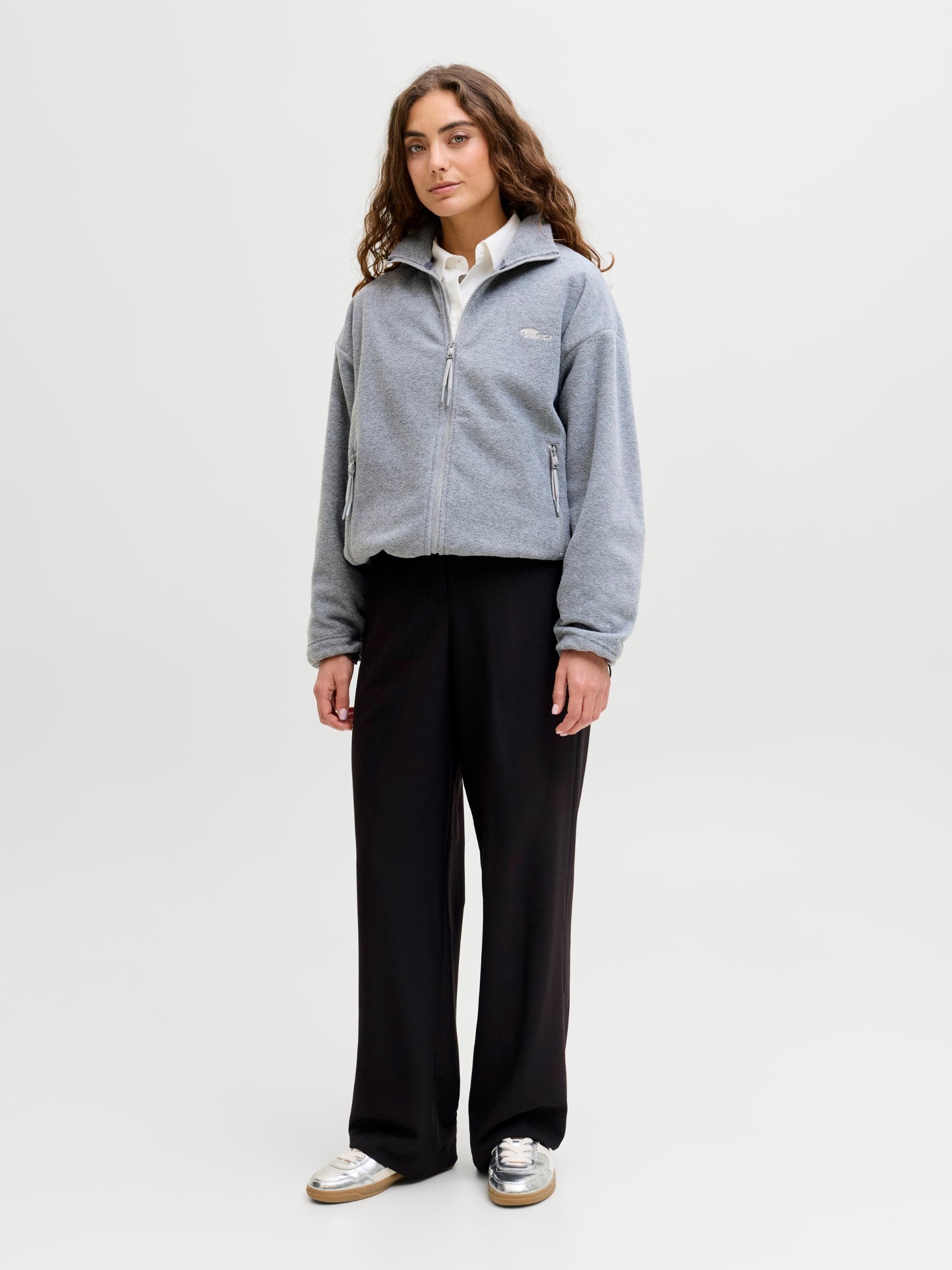 Fleece JXFREYA Fleece - Fleece jacket - medium grey melange