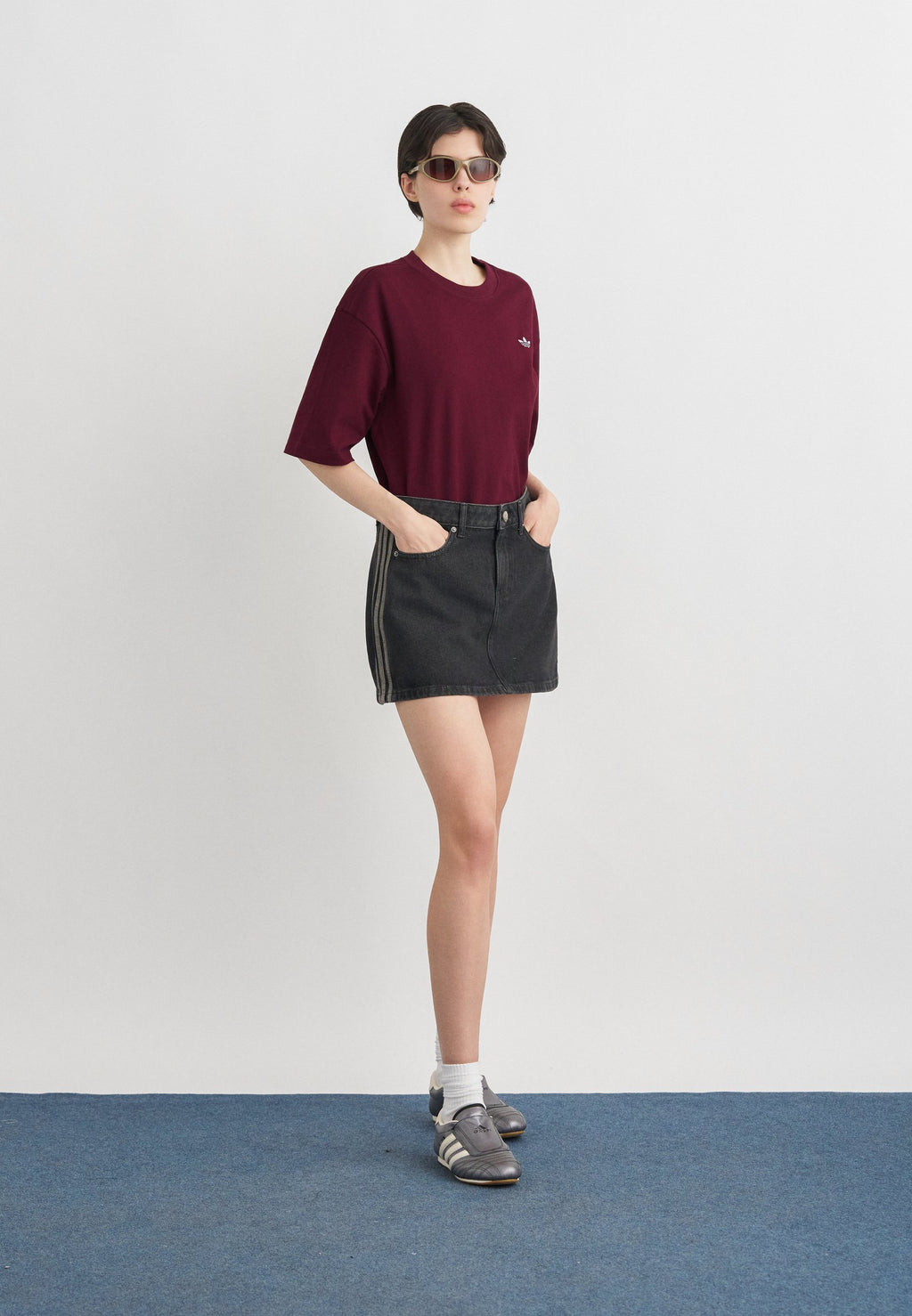 ESS TEE OS - Basic T-shirt - maroon
