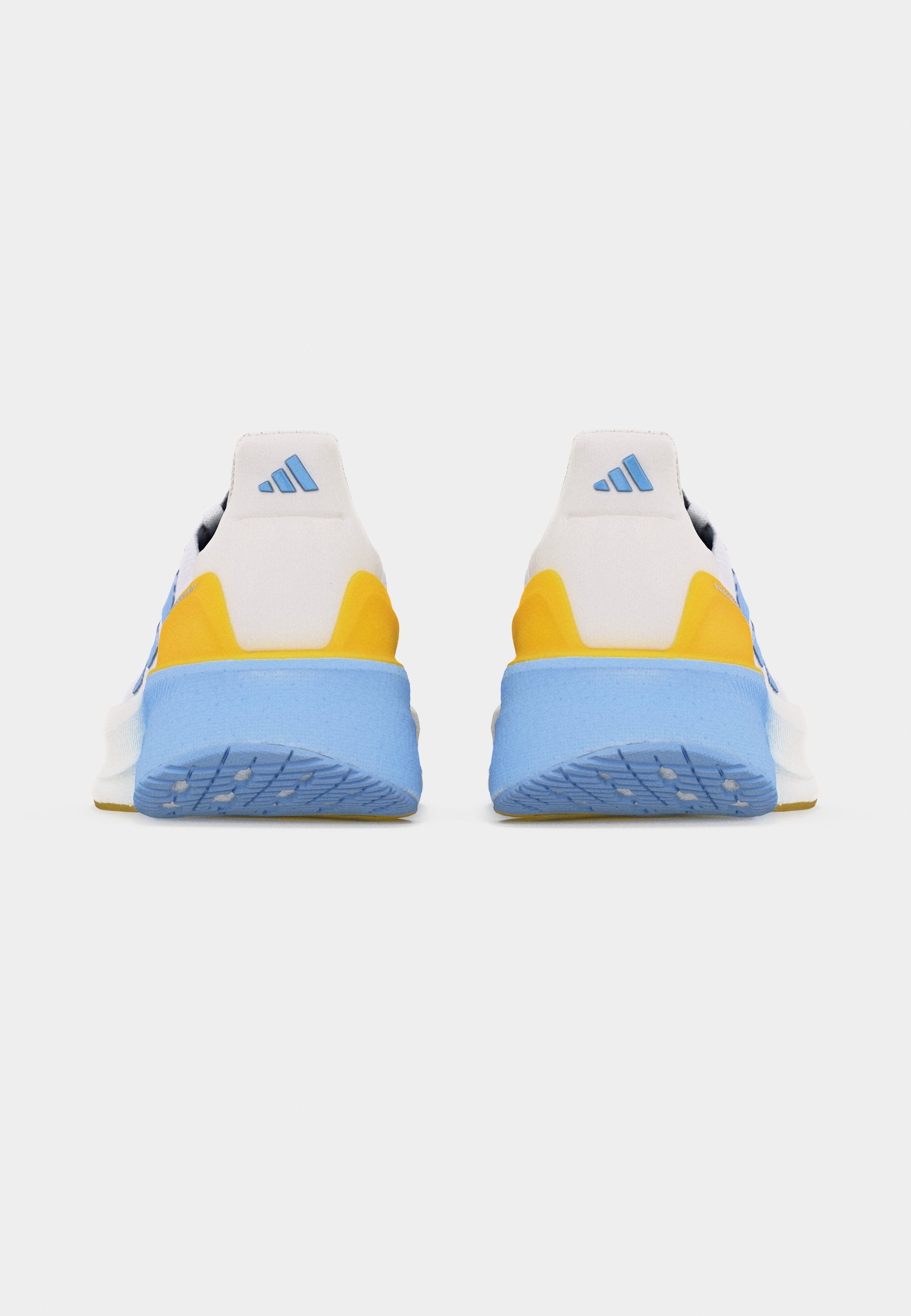 ULTRABOOST 5X - Road running shoes - footwear white/glow blue/yellow