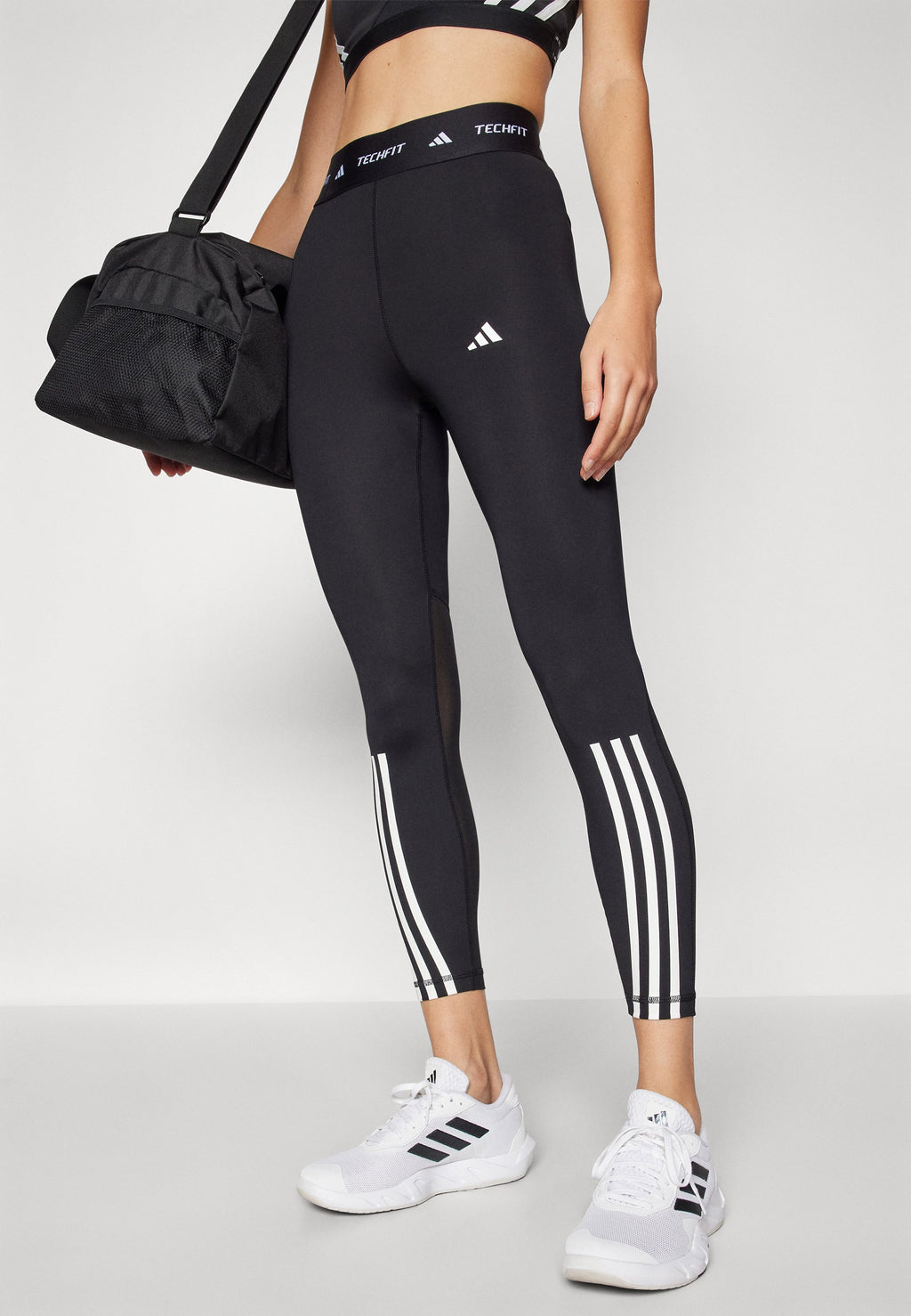 TECHFIT STRIPES 7/8 LEGGINGS - Leggings - black