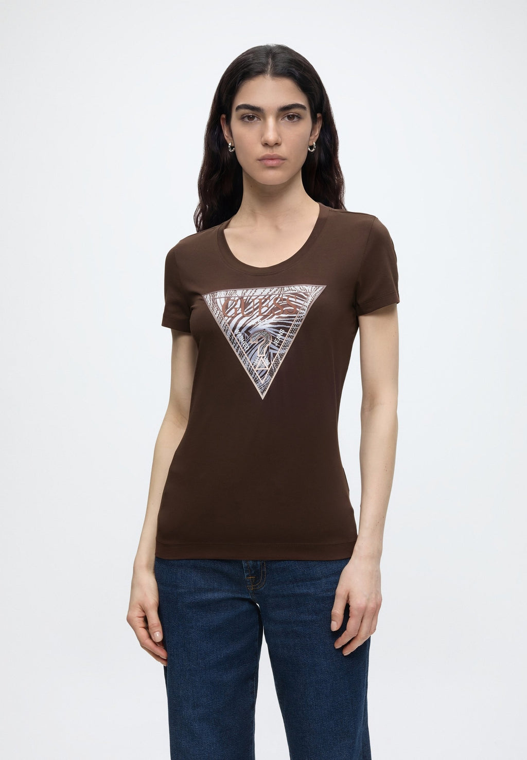 ZEBRA TRIANGLE TEE - Print T-shirt - braun