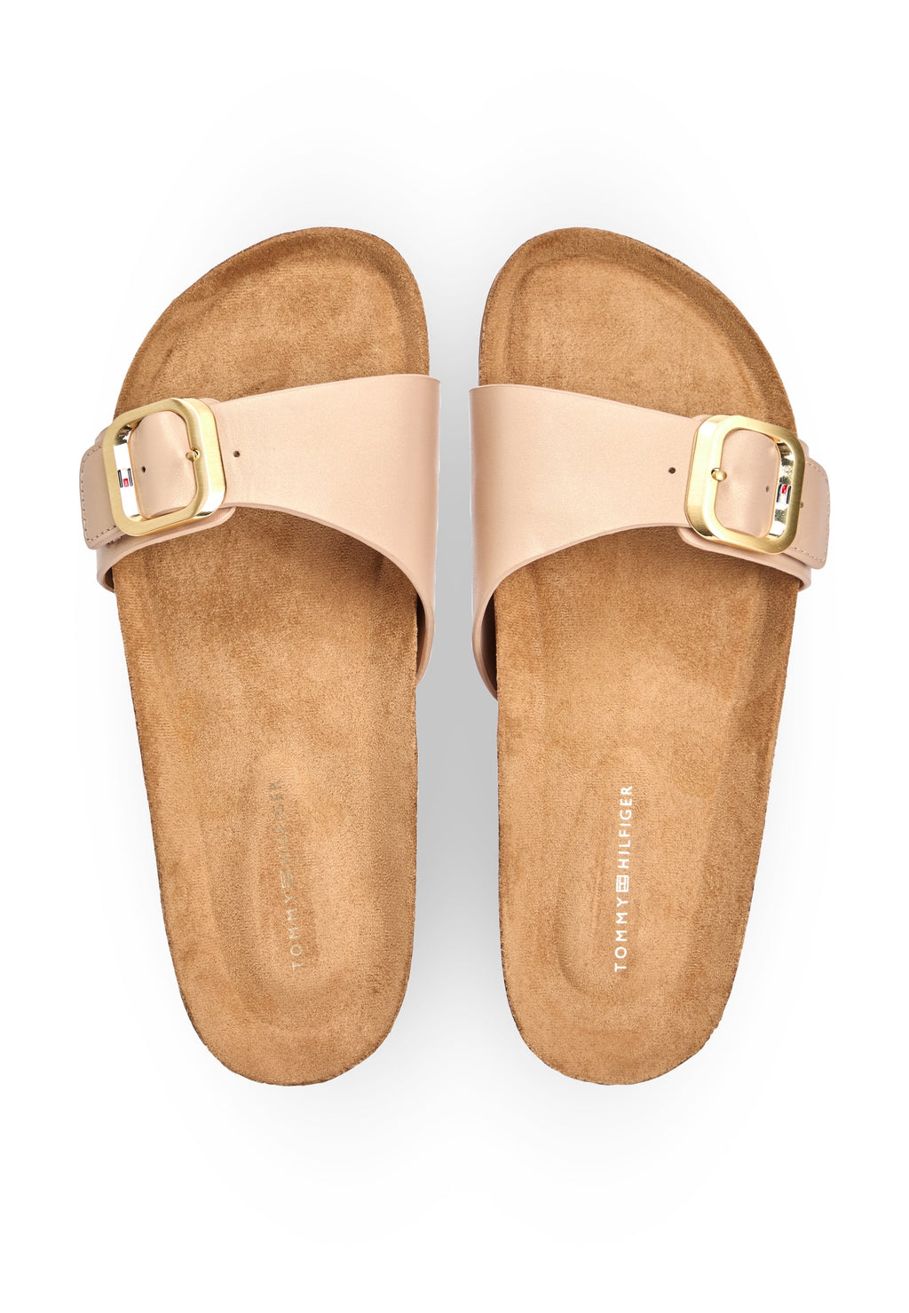 CORK FOOTBED SLIP-ON SANDALS - Pool slides - misty blush
