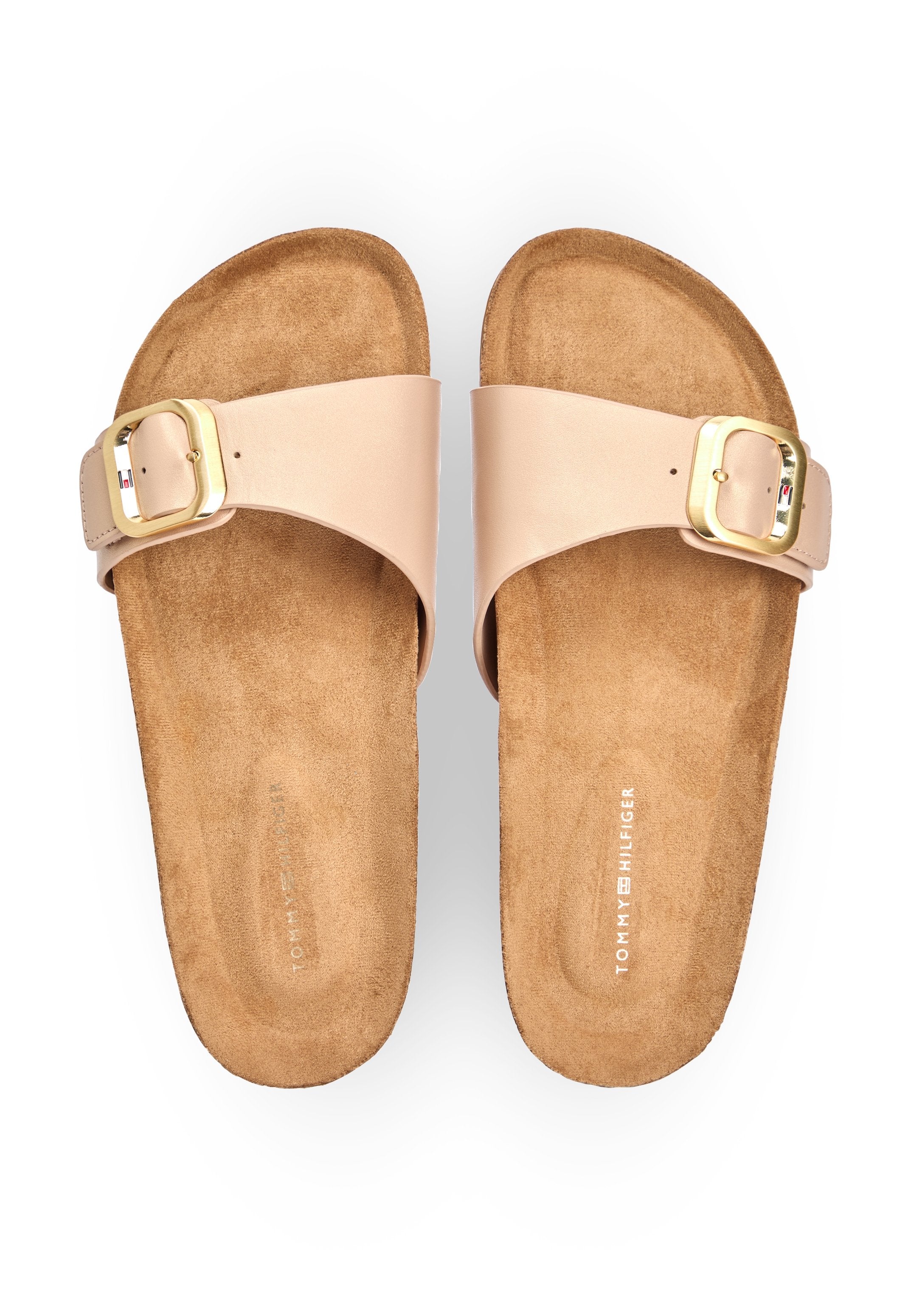 CORK FOOTBED SLIP-ON SANDALS - Pool slides - misty blush