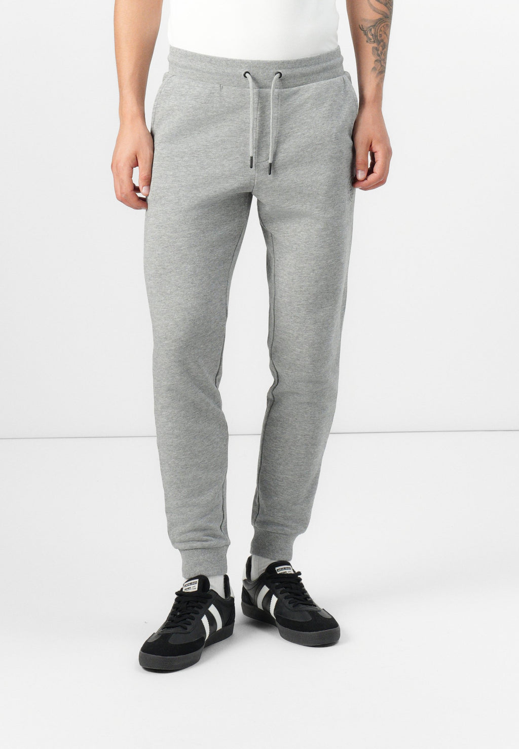 JJIGORDON JJSHARK - Tracksuit bottoms - light grey melange