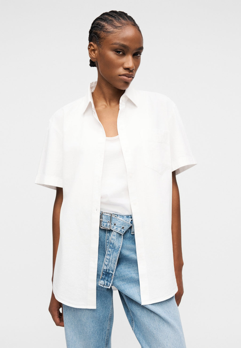 EXORDA - Button-down blouse - white