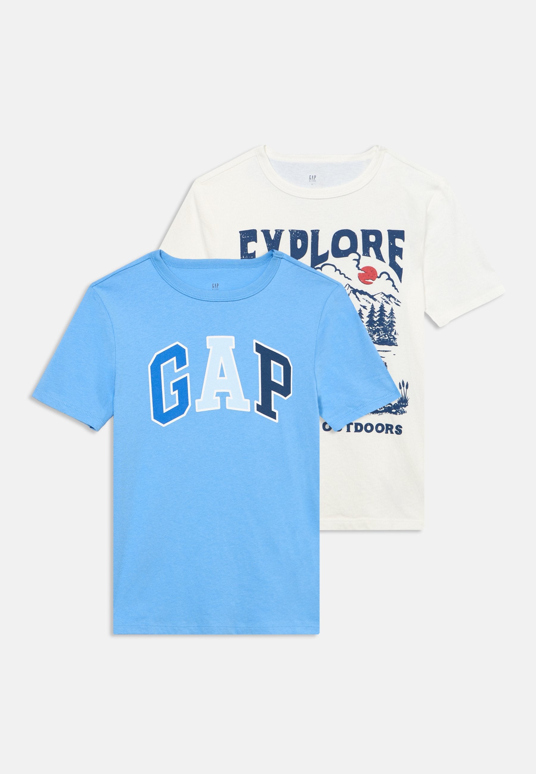 VALUE GRAPHICS 2 PACK - Print T-shirt - off-white/blue