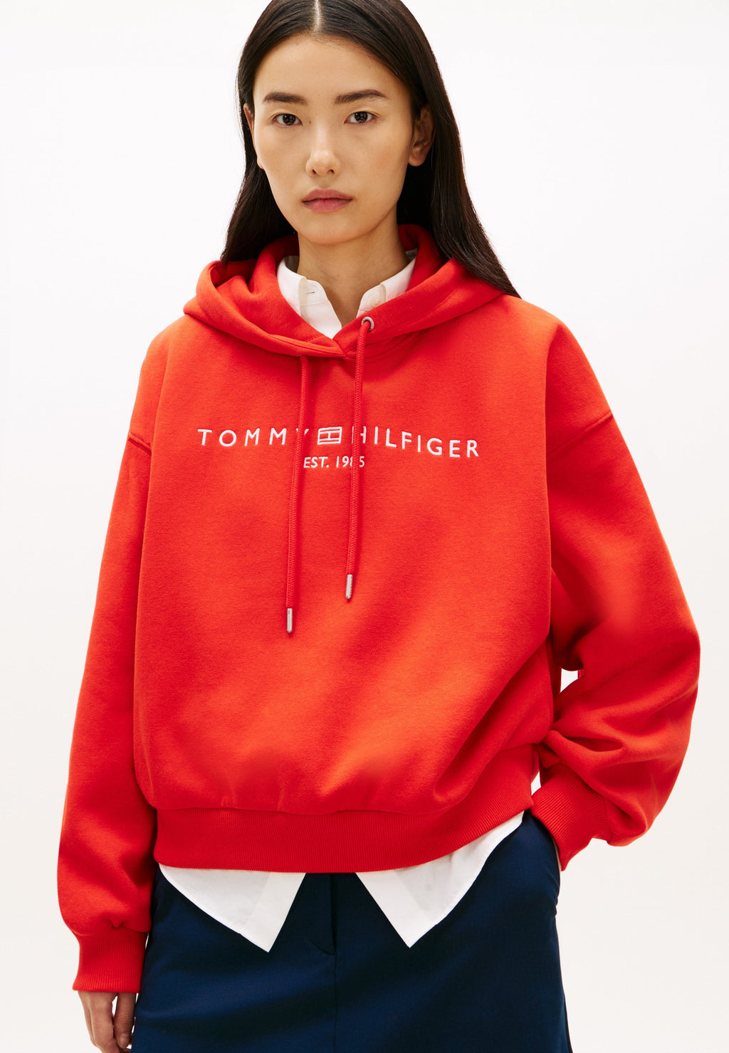 FLEX FLEECE LOGO EMBROIDERY RELAXED HOODY - Hoodie - fireworks