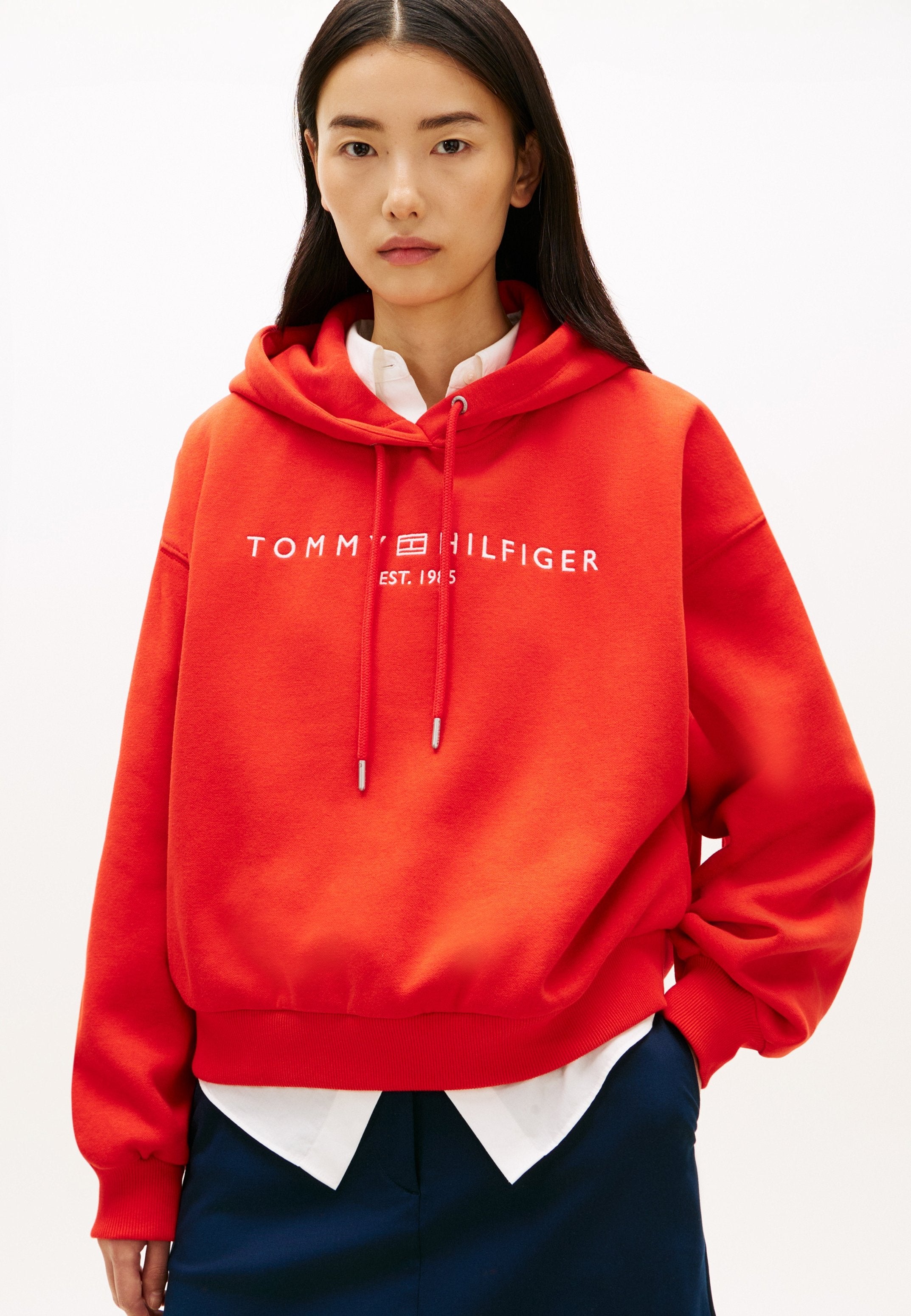 FLEX FLEECE LOGO EMBROIDERY RELAXED HOODY - Hoodie - fireworks