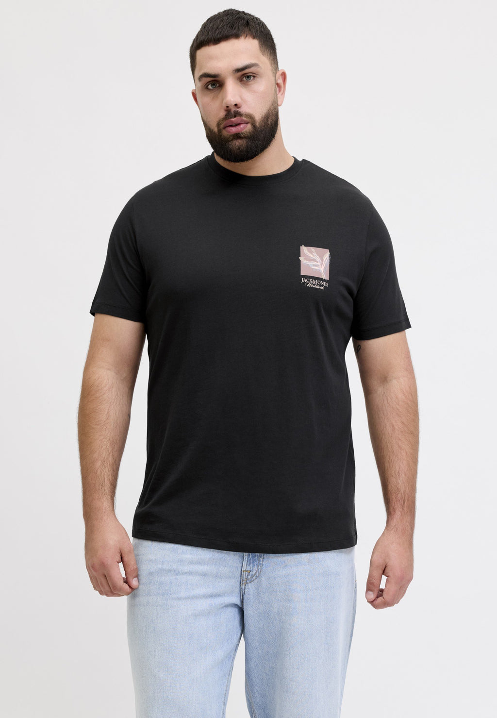 Plus Size - Print T-shirt - black