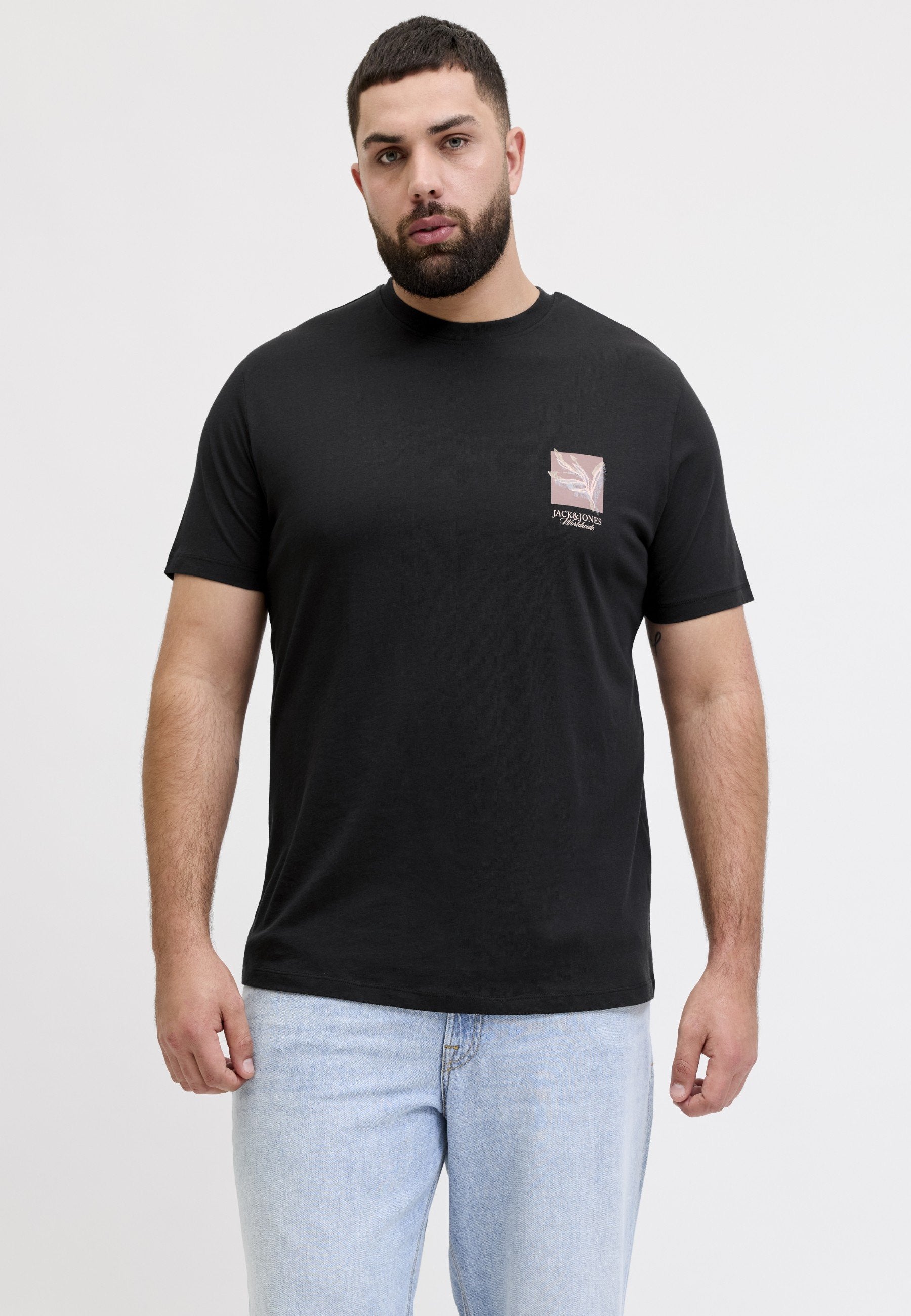Plus Size - Print T-shirt - black