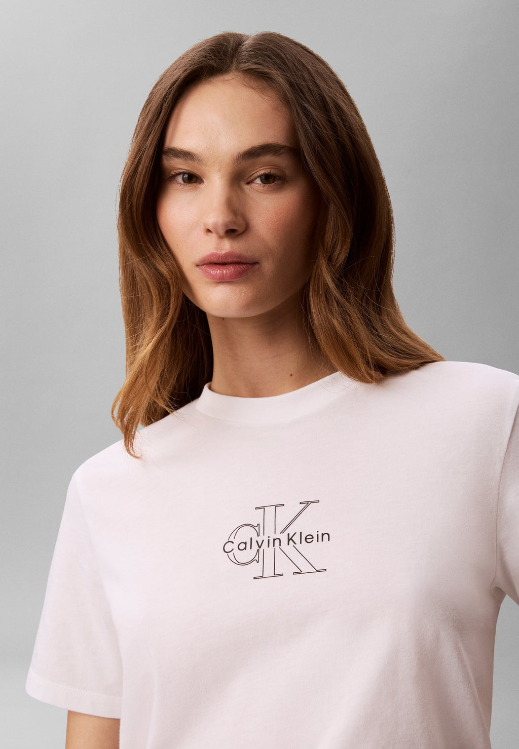 CLASSIC SEASONAL MONOLOGO TEE - Basic T-shirt - bright white