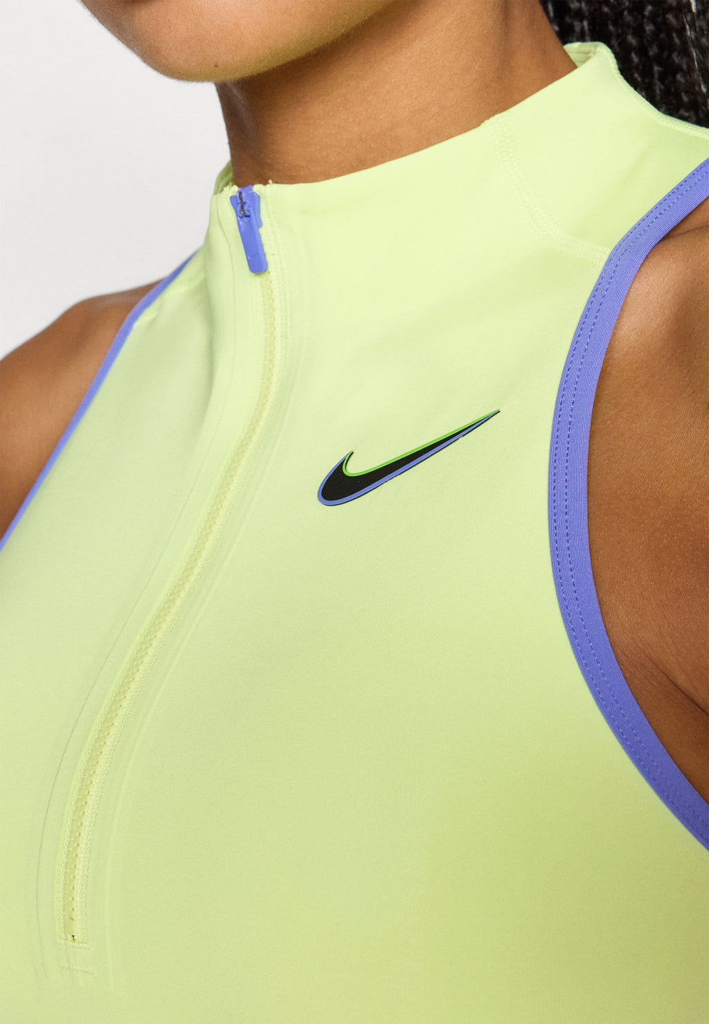 NIKECOURT SLAM TANK - Üst - lemon twist/black/mean green/black