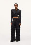 STUDIO FRINGE PANTS - Trousers - black