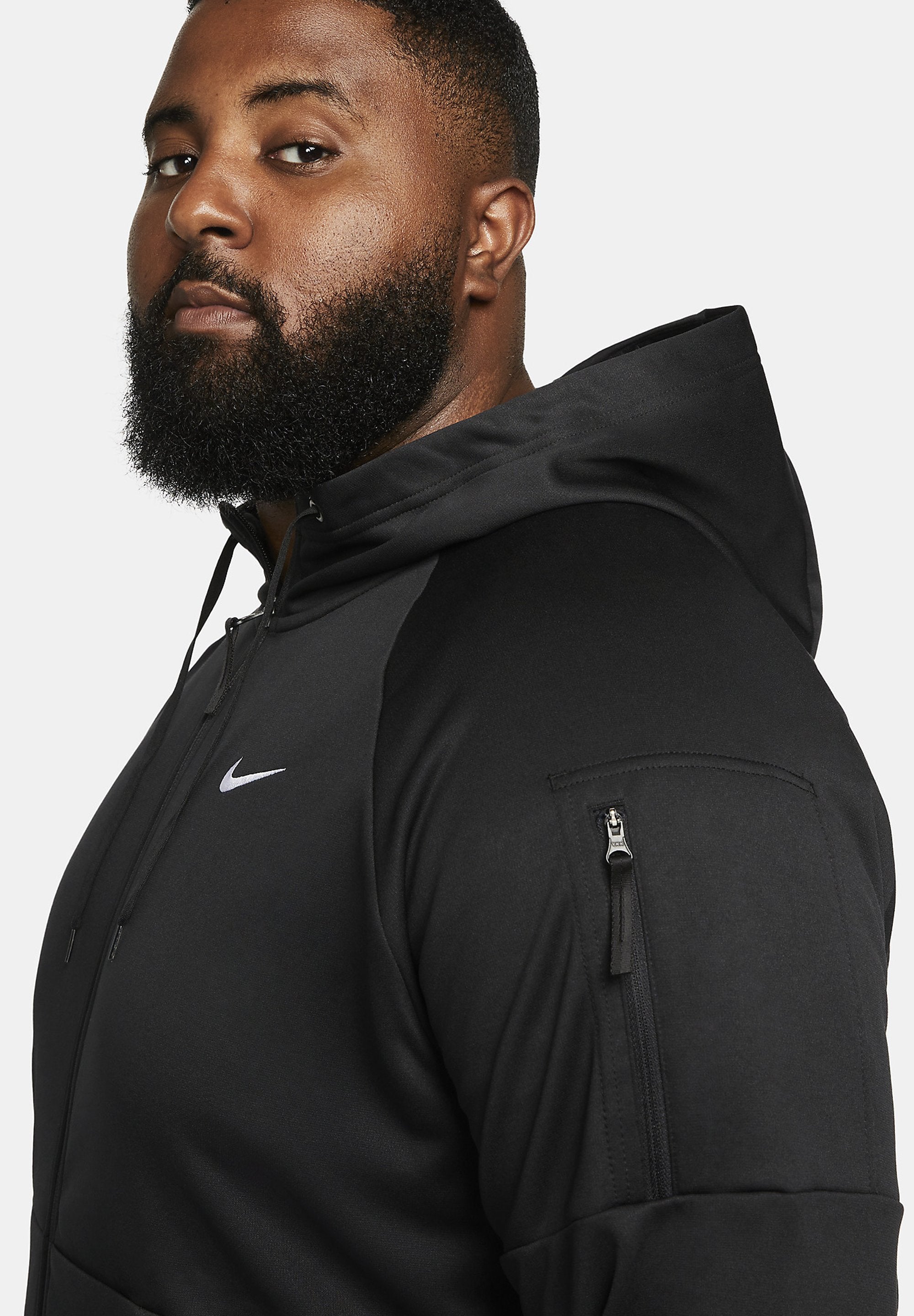 M TF HD FZ - Zip-up sweatshirt - black black white