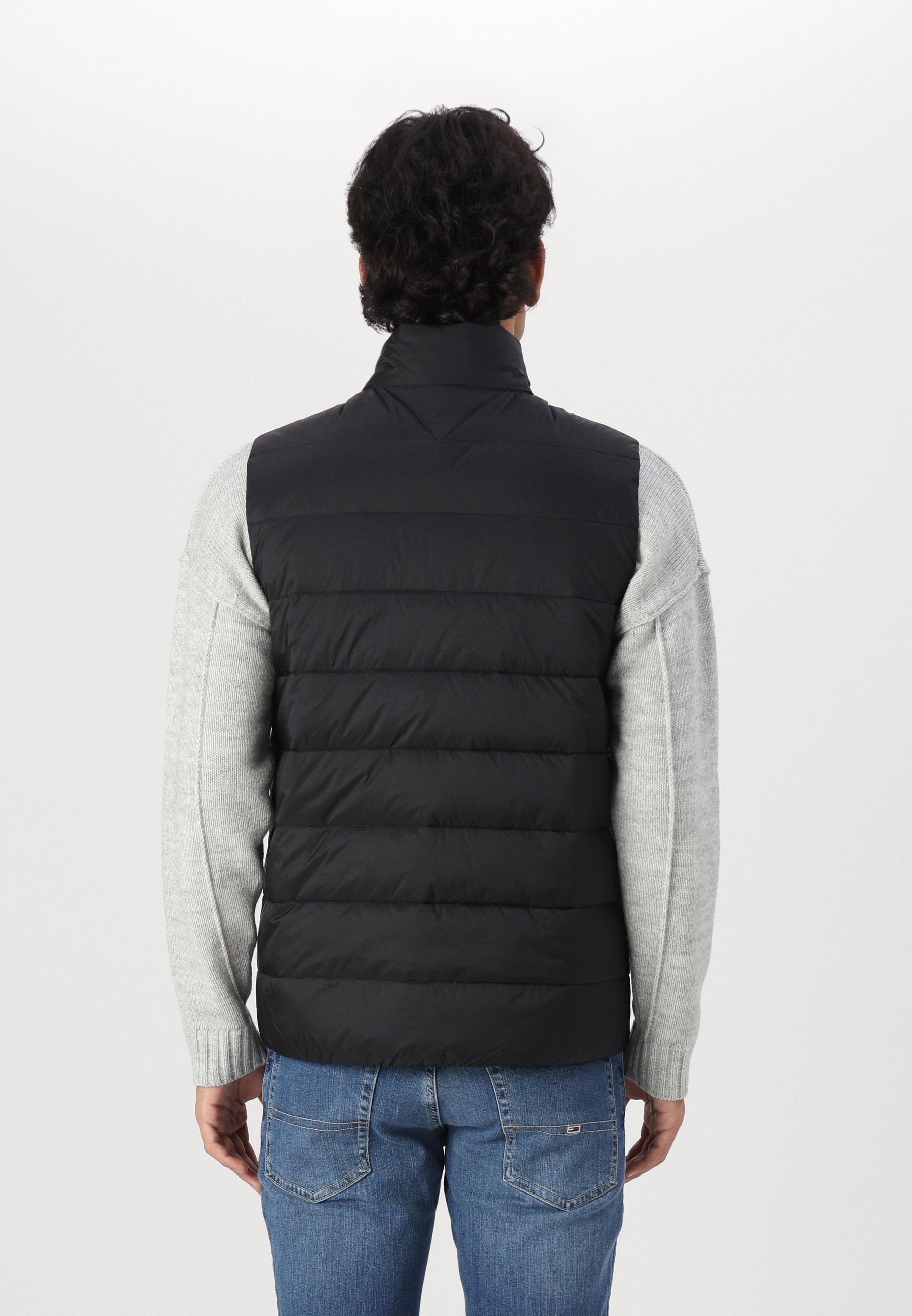 FLAG EMBROIDERY DOWN GILET - Waistcoat - black