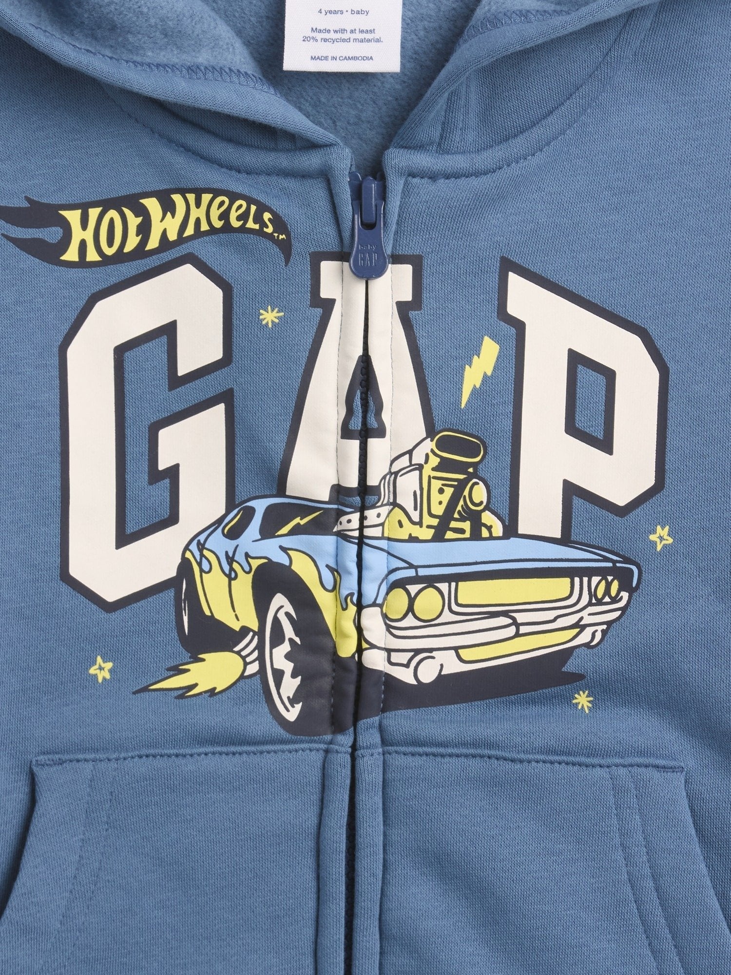 BABYGAP | HOT WHEELS RELAXED LOGO ZIP HOODIE - Zip-up sweatshirt - bainbridge blue