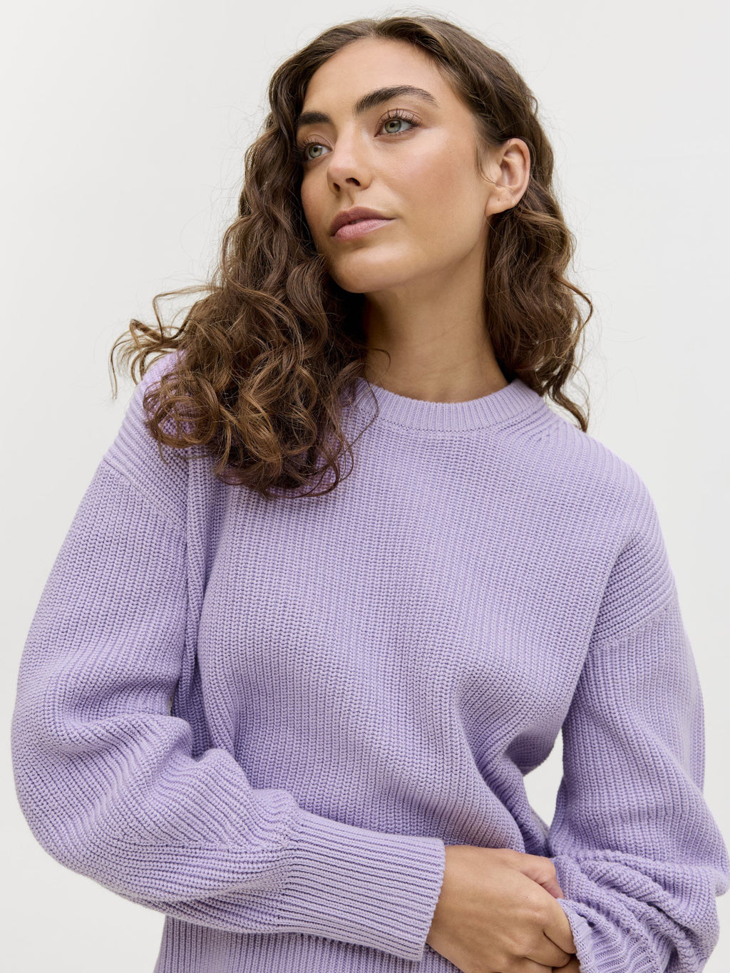 JXMILA TWIST CREW NECK - Süveter - mor gül