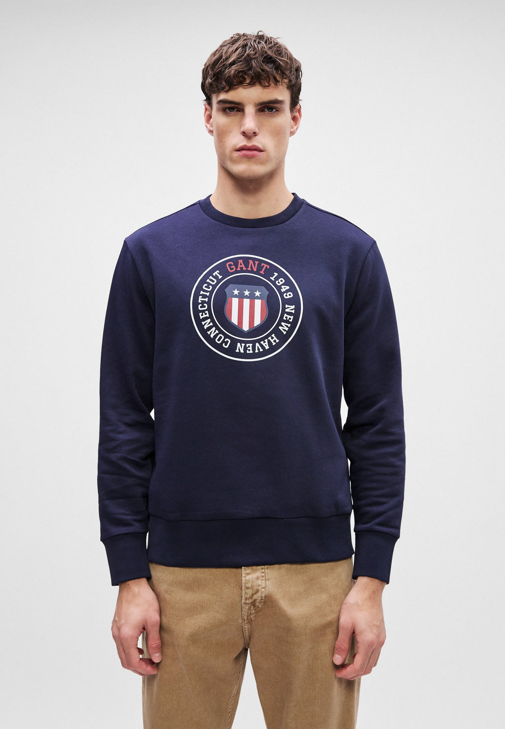 GRAPHIC C NECK - Sweatshirt - evening blue