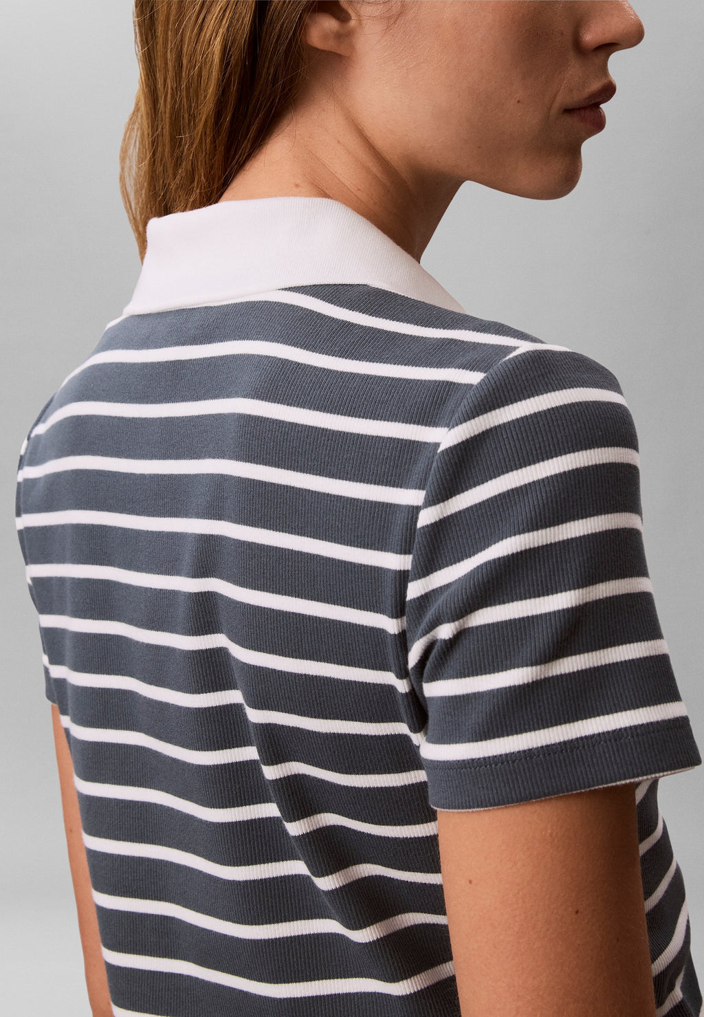 MONOLOGO - Day dress - dark slate high sea stripe