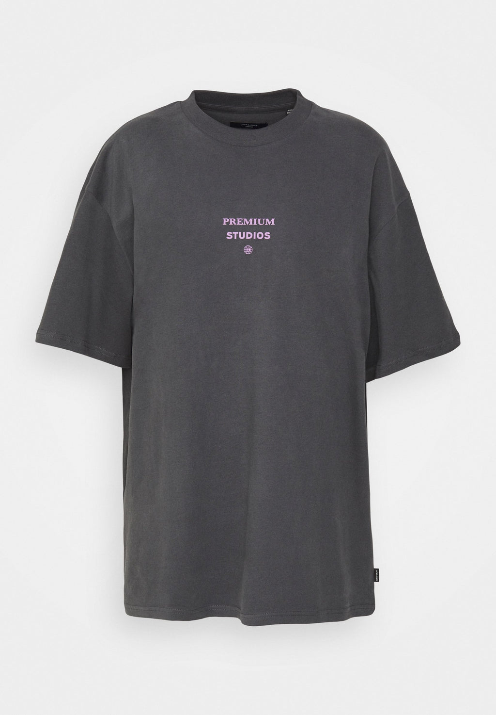 JPRBLAHARVEY INFO TEE CREW NECK UNISEX - تي شيرت مطبوع - أسفلت