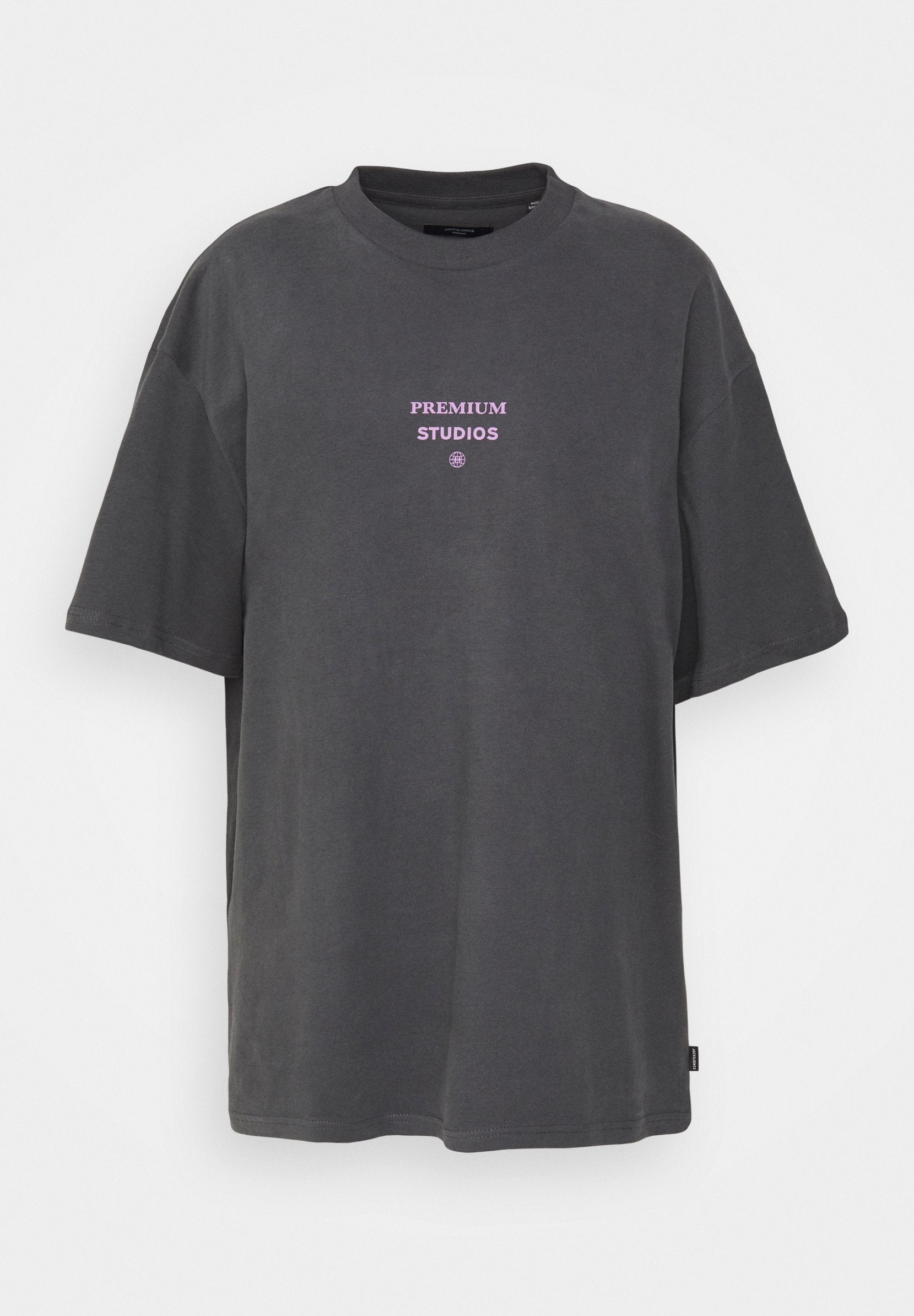 JPRBLAHARVEY INFO TEE CREW NECK UNISEX - تي شيرت مطبوع - أسفلت