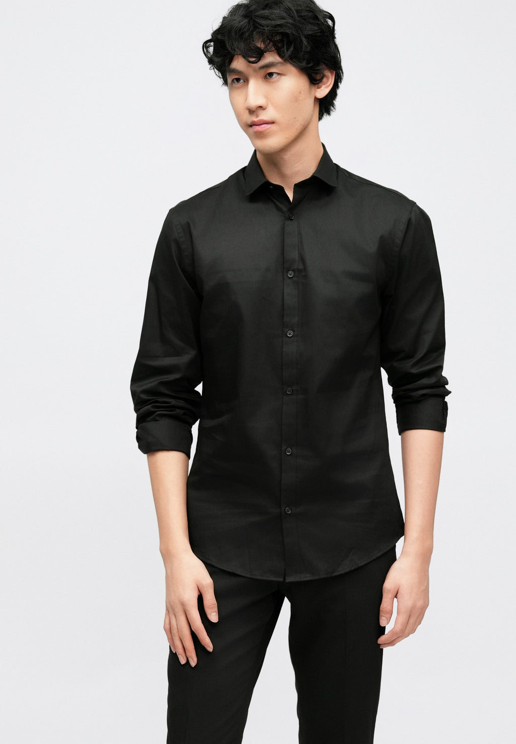 JPRBLACARDIFF SLIM FIT LANGARM - Shirt - Black