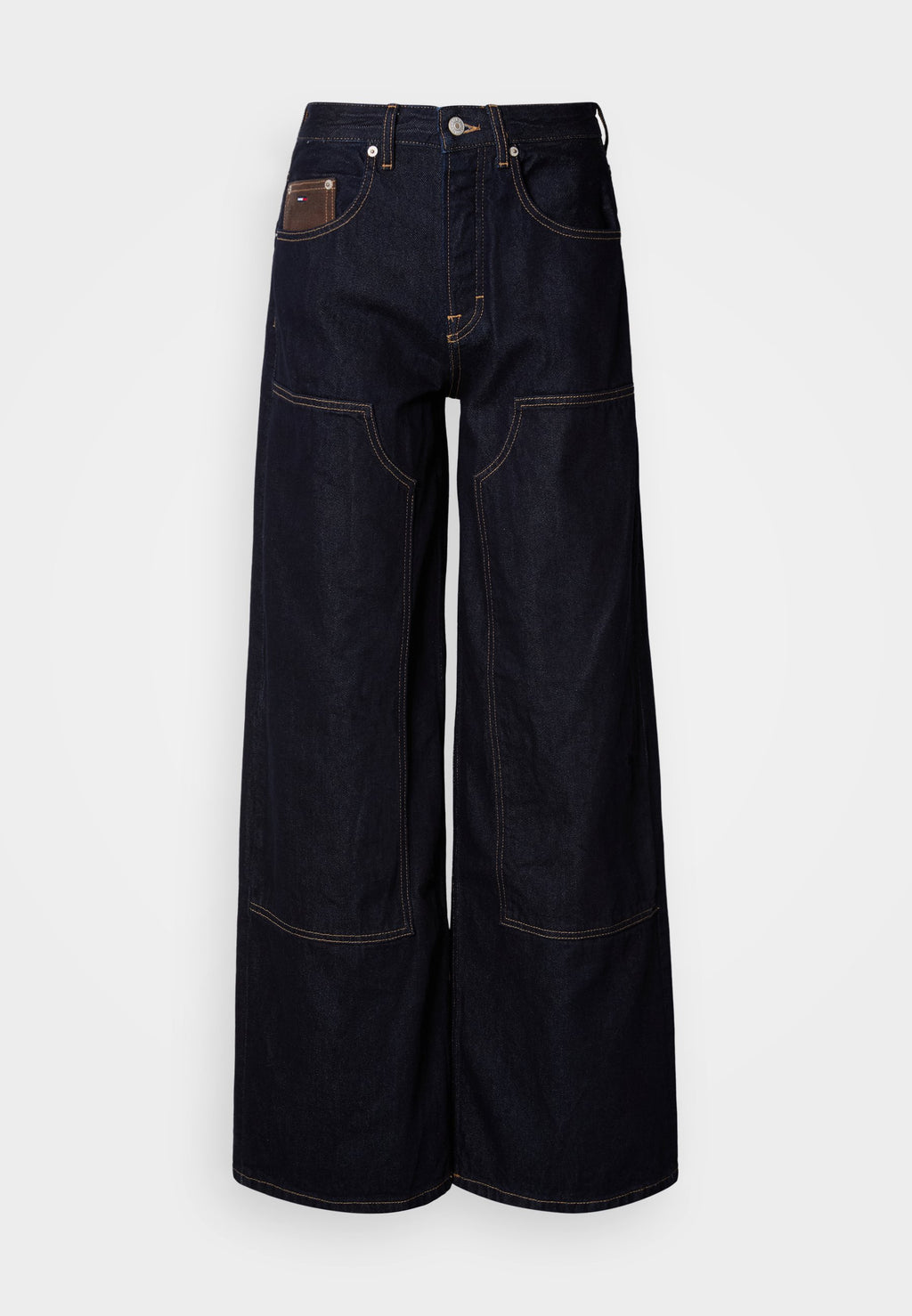 KNEE PANEL MID RISE LOOSE JEANS - Loose Jeans - denim dark