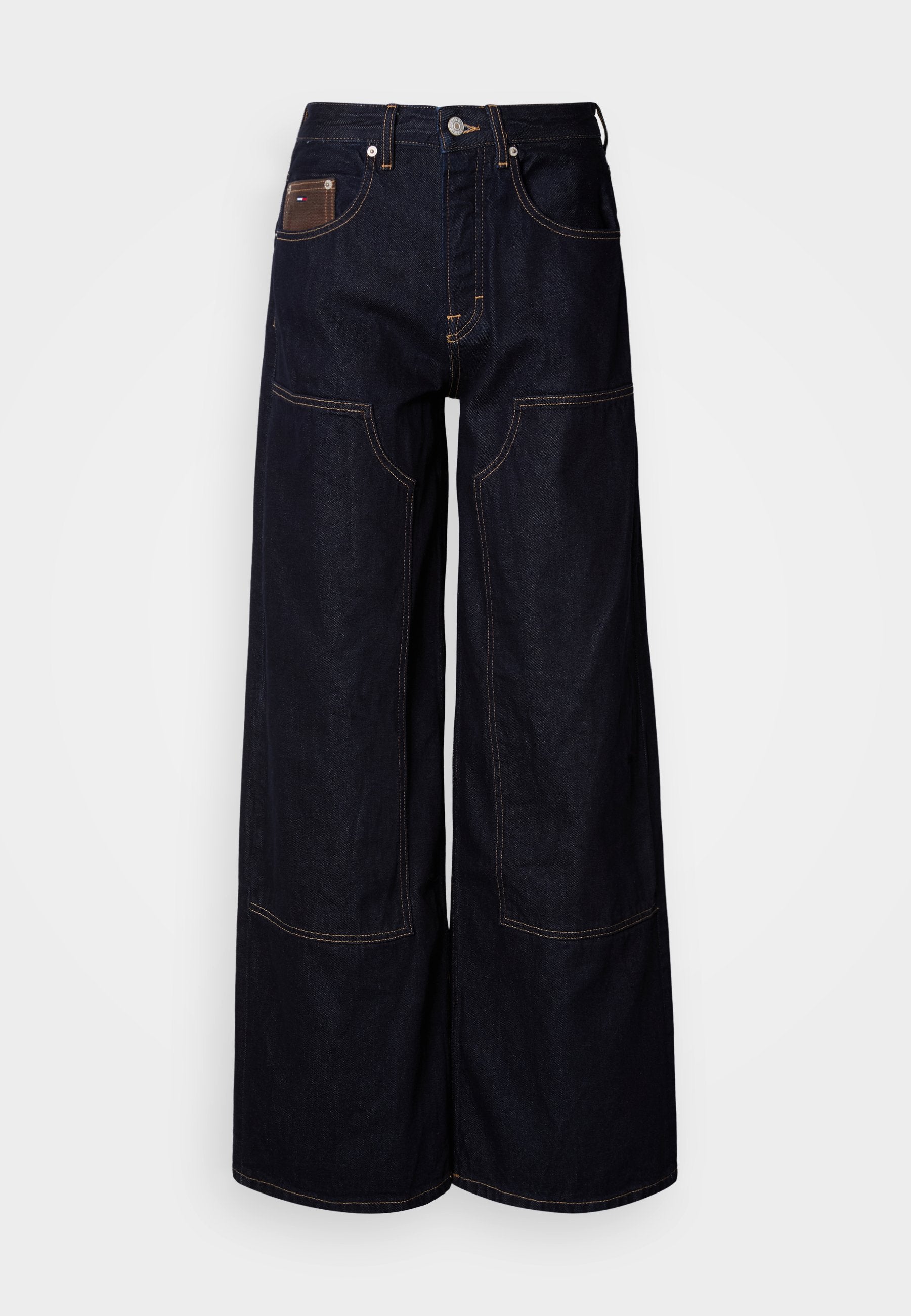 KNEE PANEL MID RISE LOOSE JEANS - Loose Jeans - denim dark