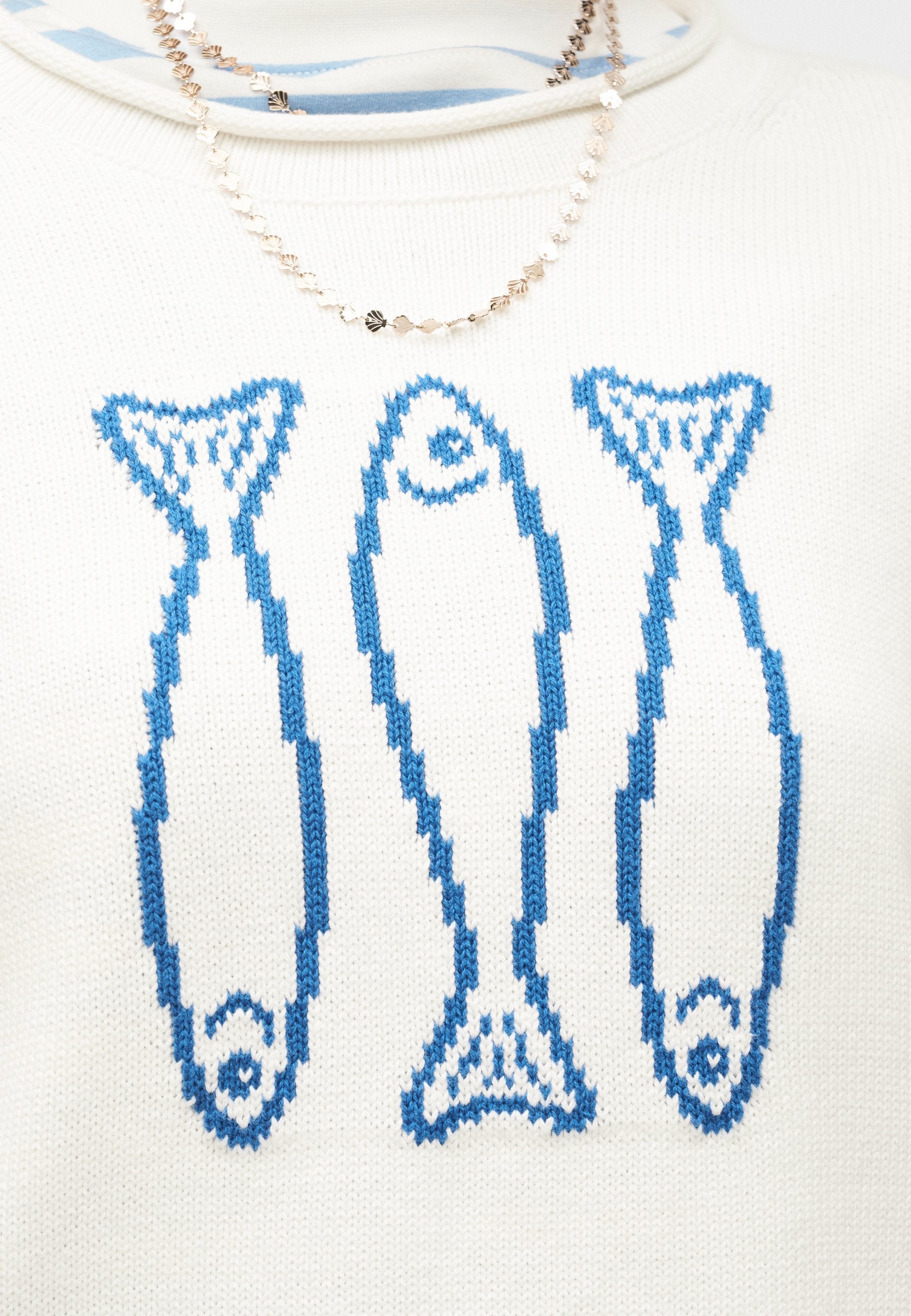 INTARSIA CREW - Jumper - white