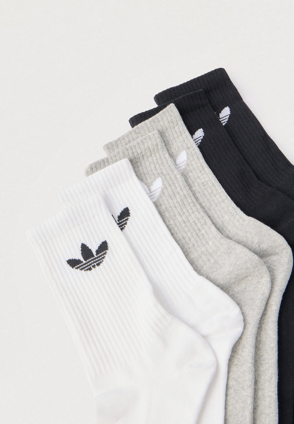TR CREW S 6PACK UNISEX - Socks - black/white/medium grey