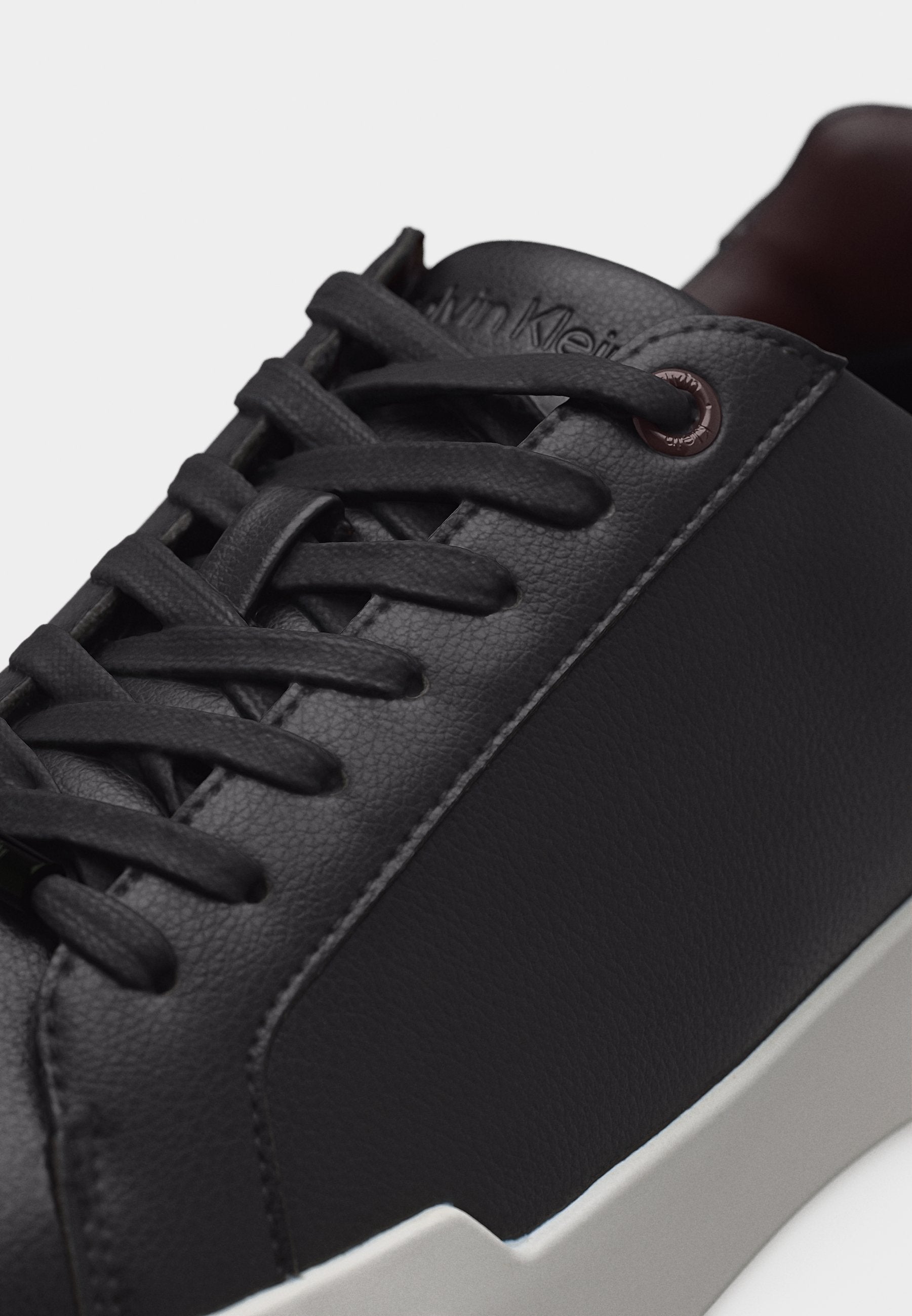 GROSSES SEMELLES ÉPAISSES À LACETS CLEAN - Baskets basses - black/bordeaux