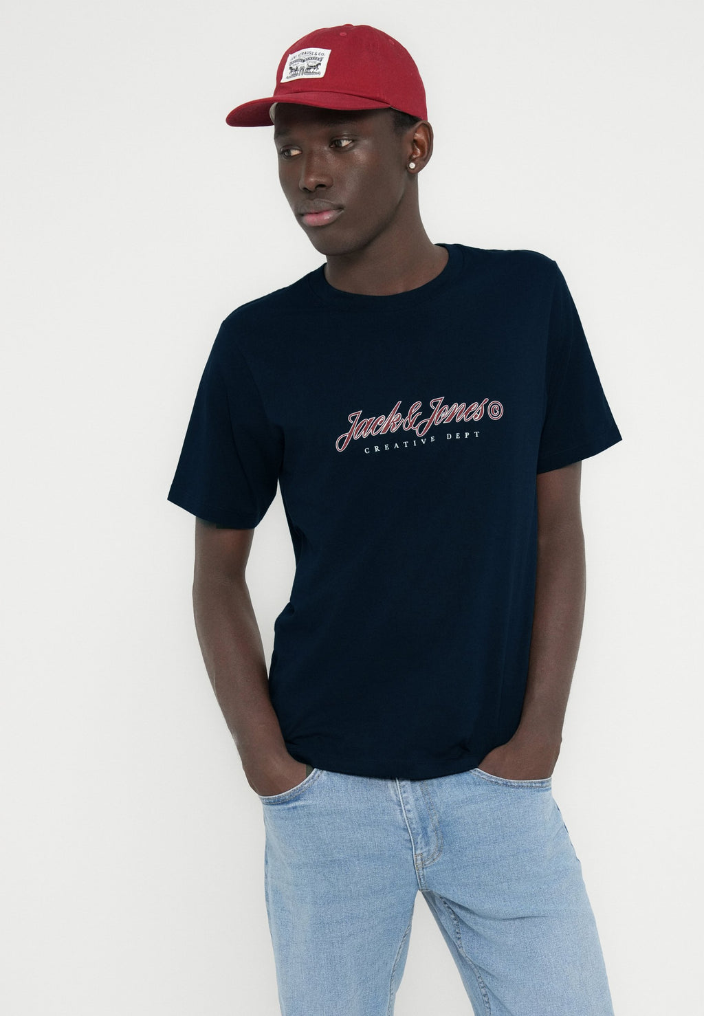 JORMONTAUK TYPE FRONT TEE - Print T-shirt - sky captain