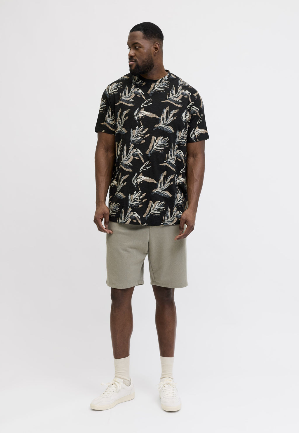 JORMONTAUK TEE CREW NECK - Print T-shirt - black