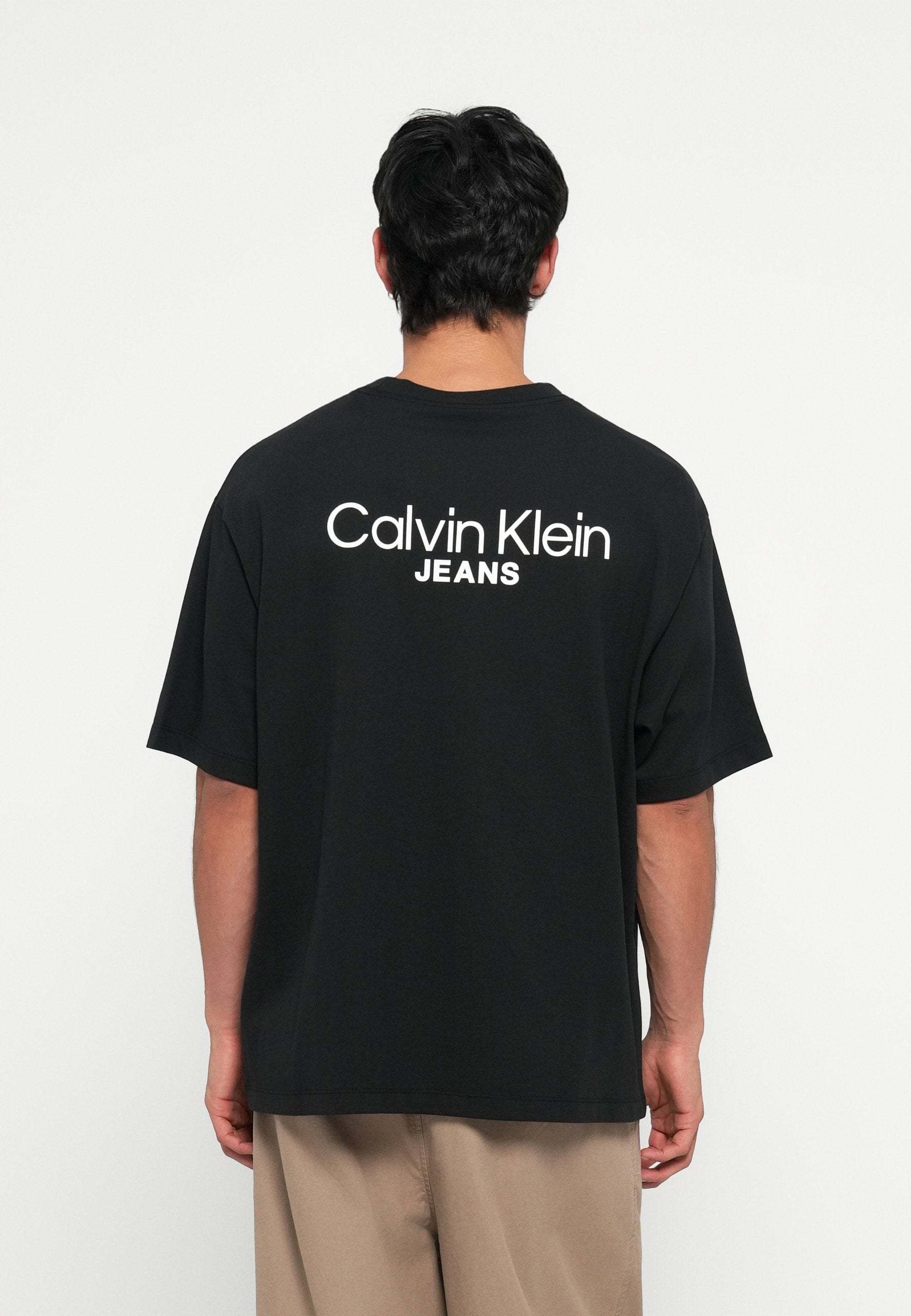 LOGO BACK PRINT UNISEX - Print T-shirt - black