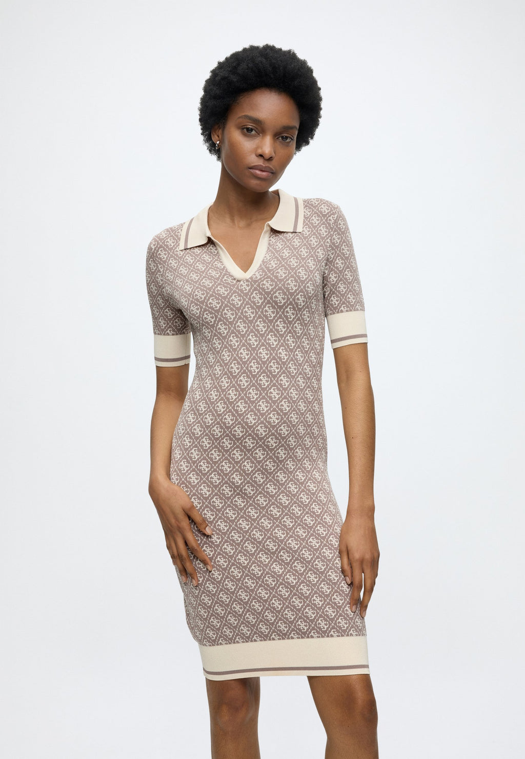 SS LISE 4G LOGO POLO STWR DRES - Jumper dress - pearl oyster and sil