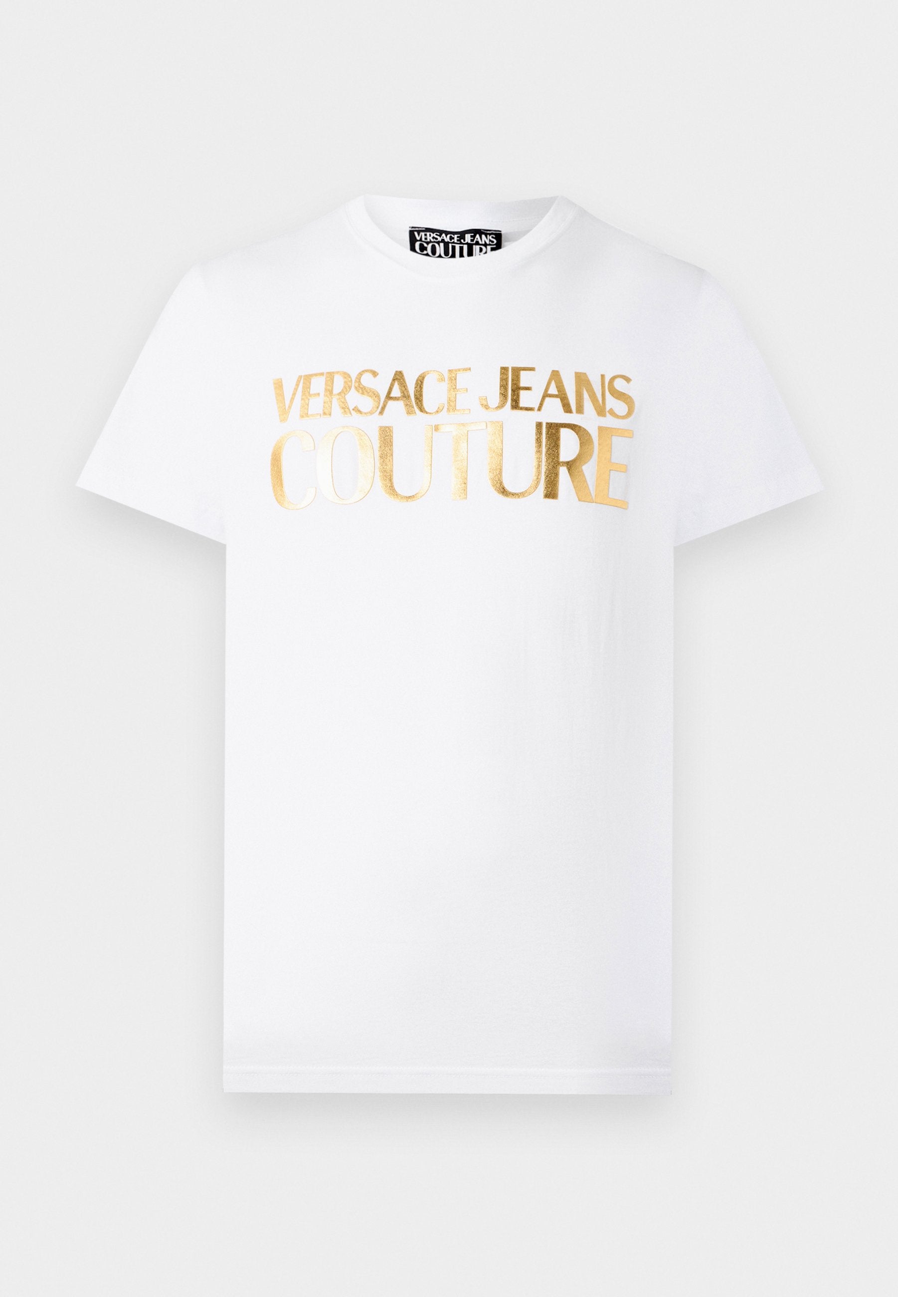 LOGO - Print T-shirt - white/gold-coloured