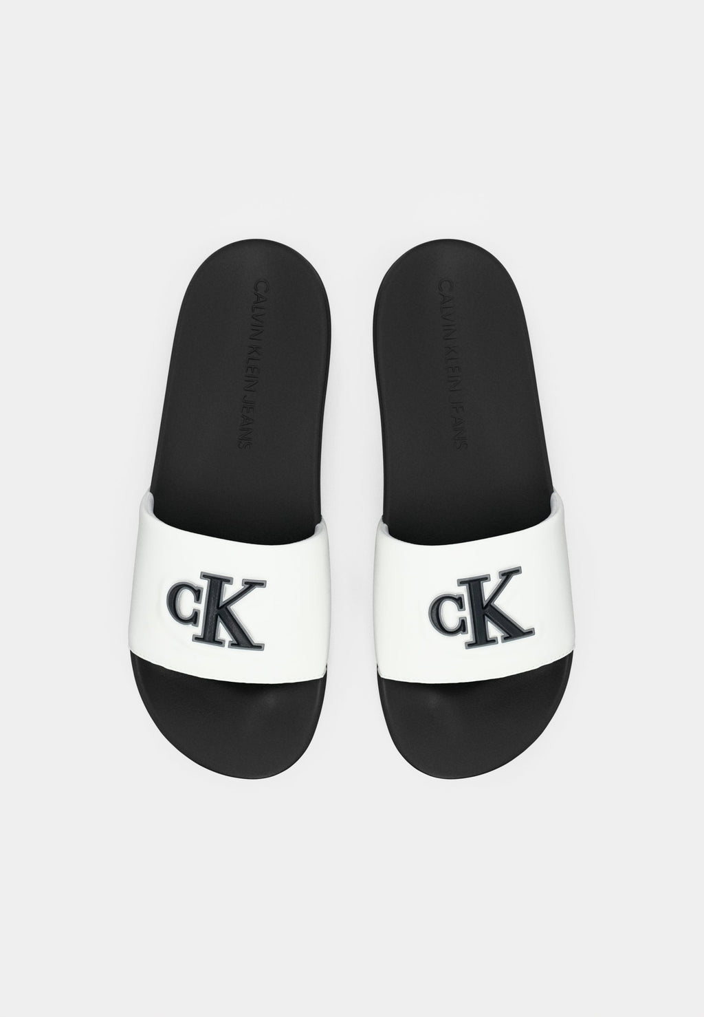 SLIDE MONO - Mules - bright white/black