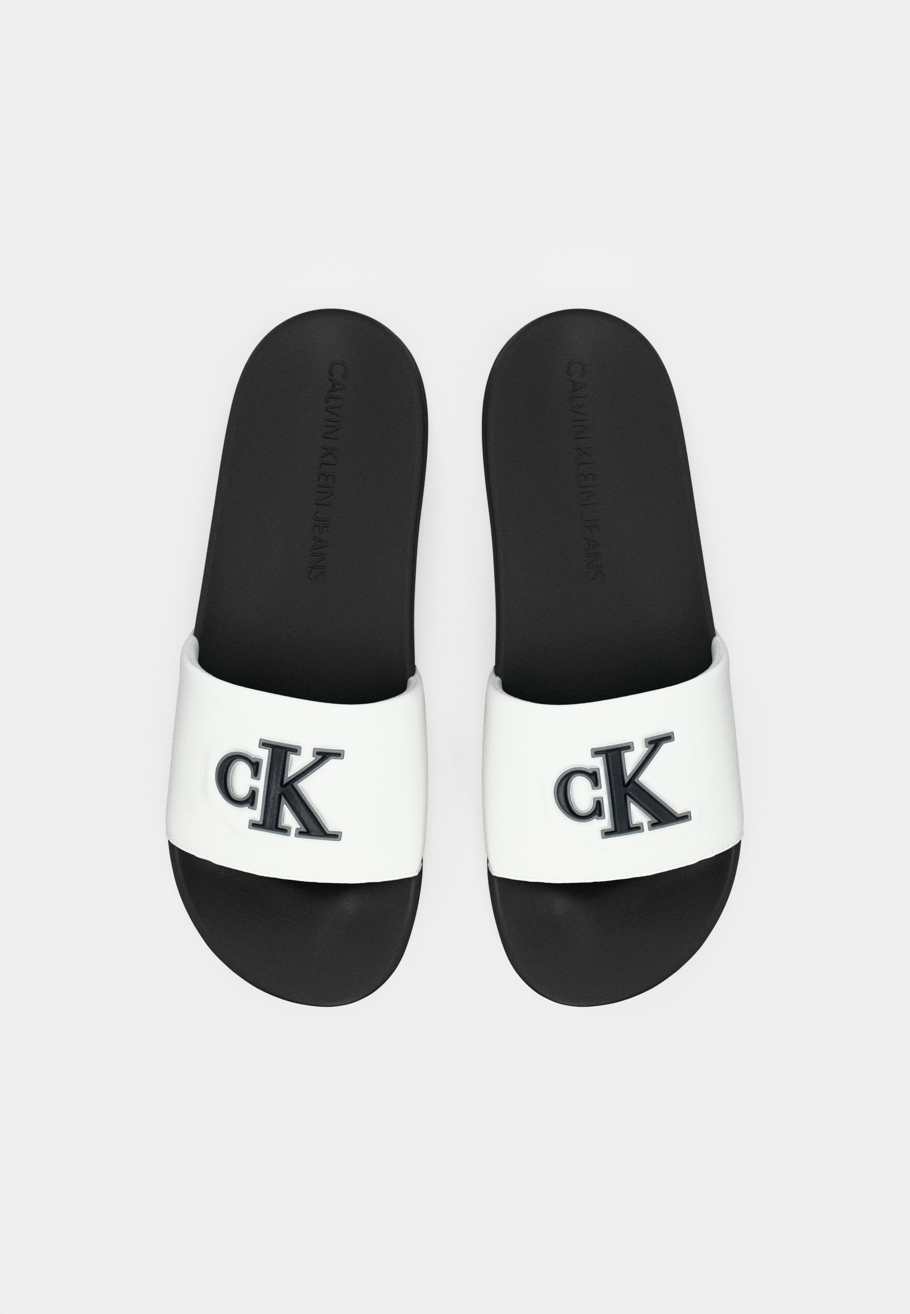 SLIDE MONO - Mules - bright white/black