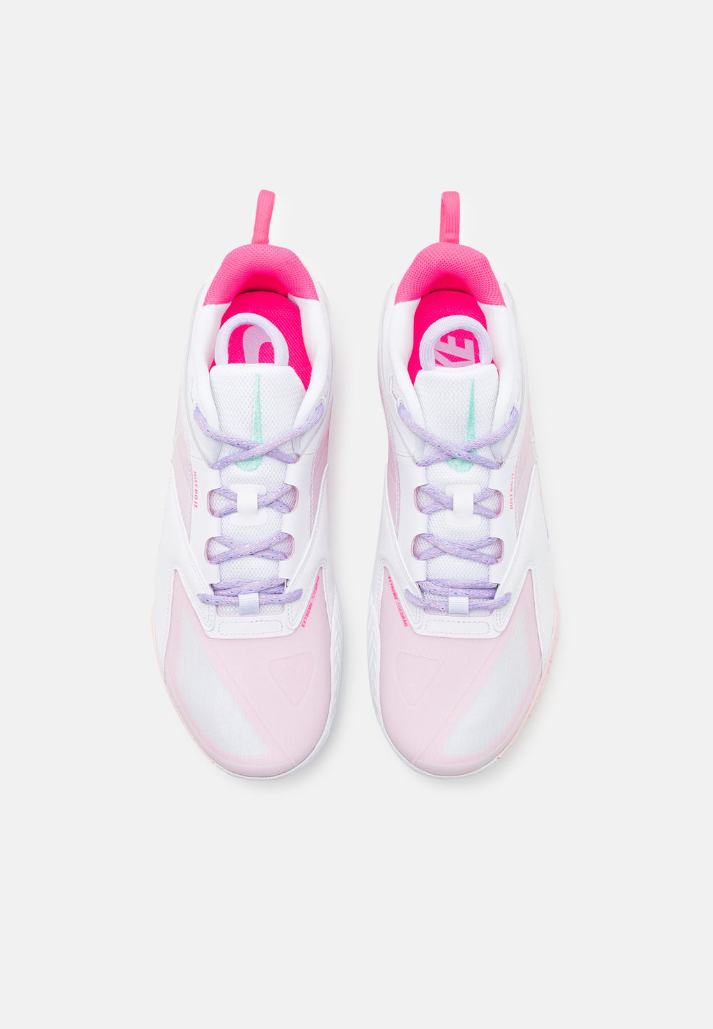 ZOOM HYPERACE 3 UNISEXE - Chaussures de volley-ball - blanc/rose hyper/vert menthe/brume violette/rose mousse