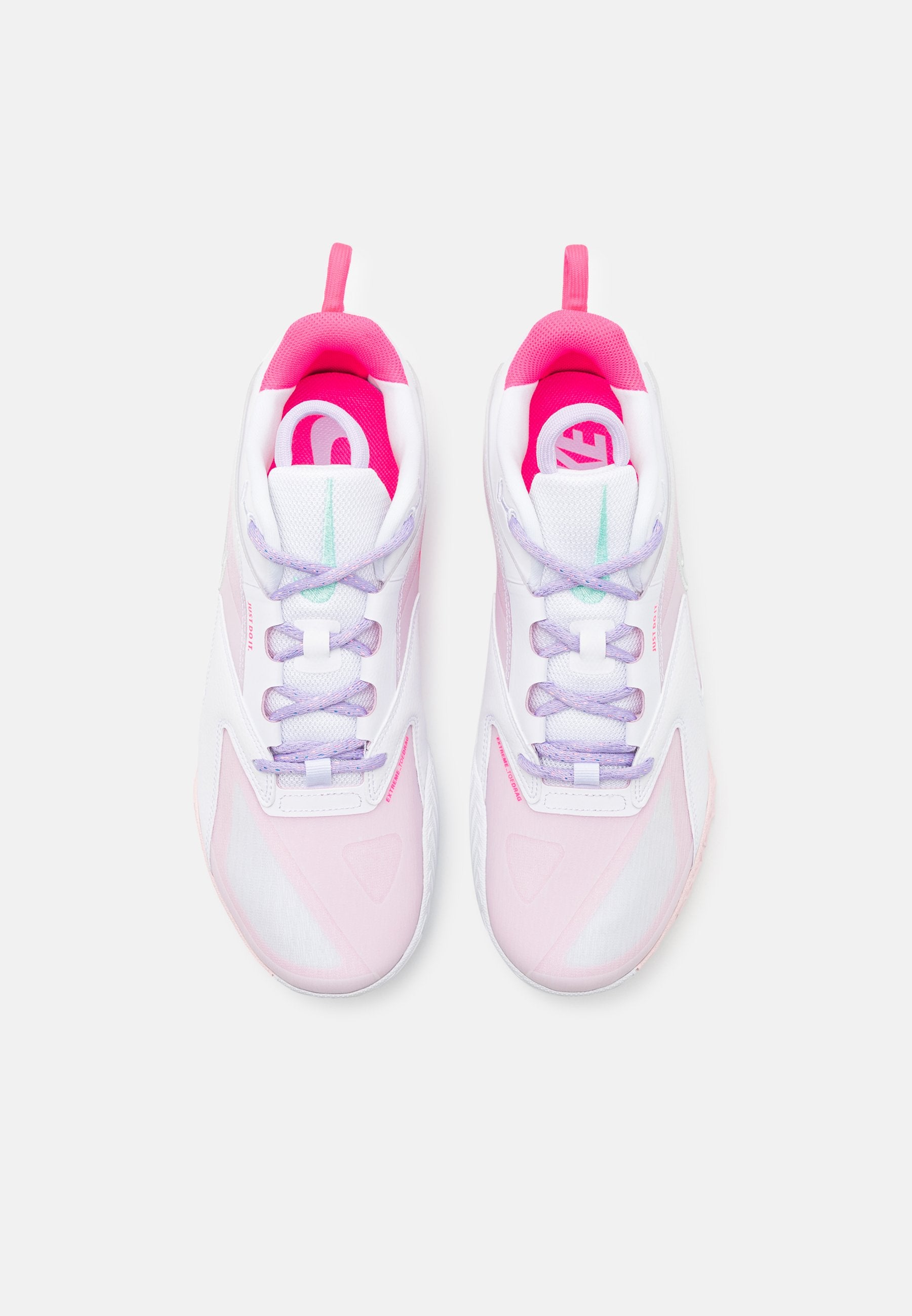 ZOOM HYPERACE 3 UNISEXE - Chaussures de volley-ball - blanc/rose hyper/vert menthe/brume violette/rose mousse
