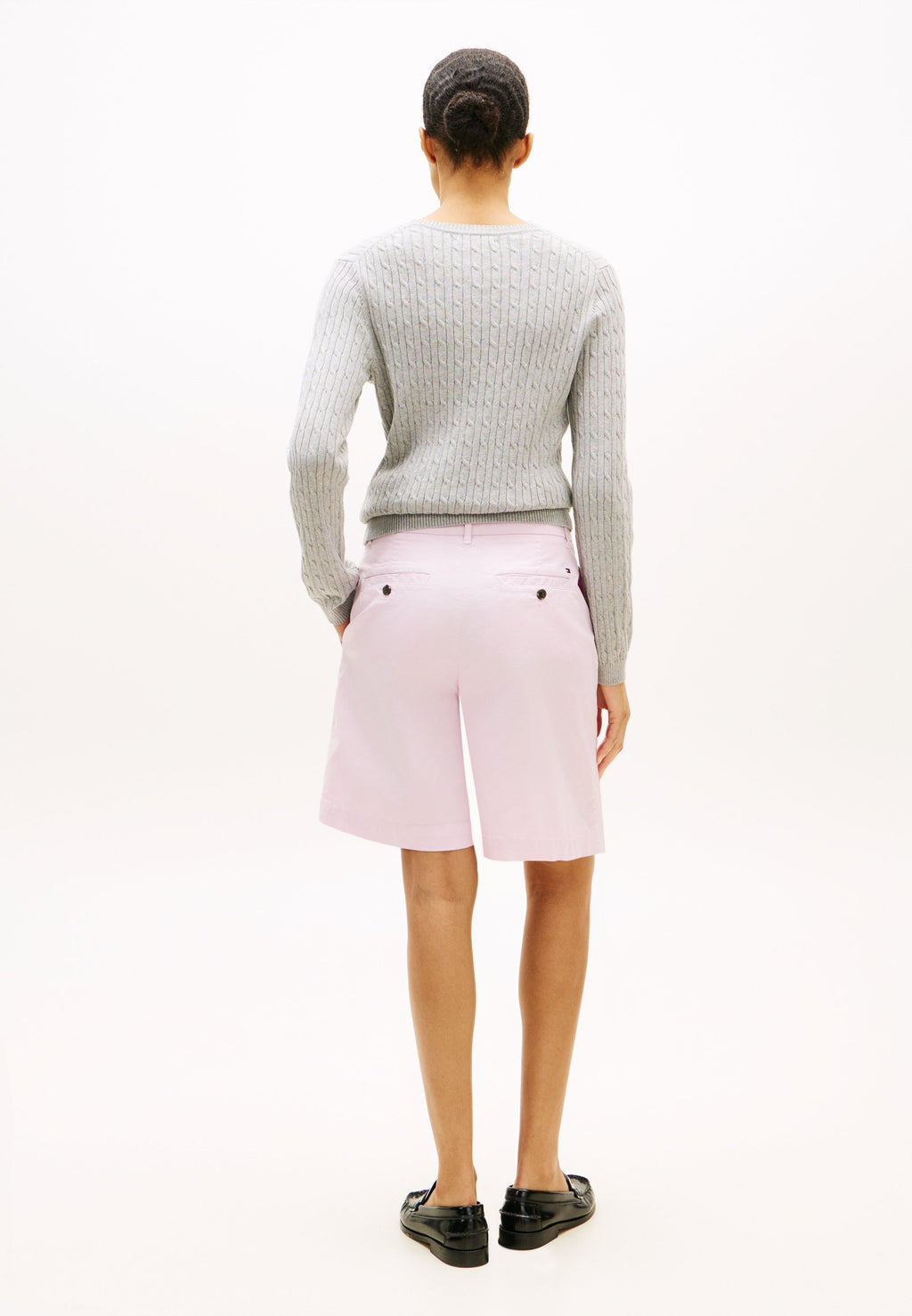 SHORT CHINO DÉLAVÉ COUPE CLASSIQUE - Shorts - lilas poudré