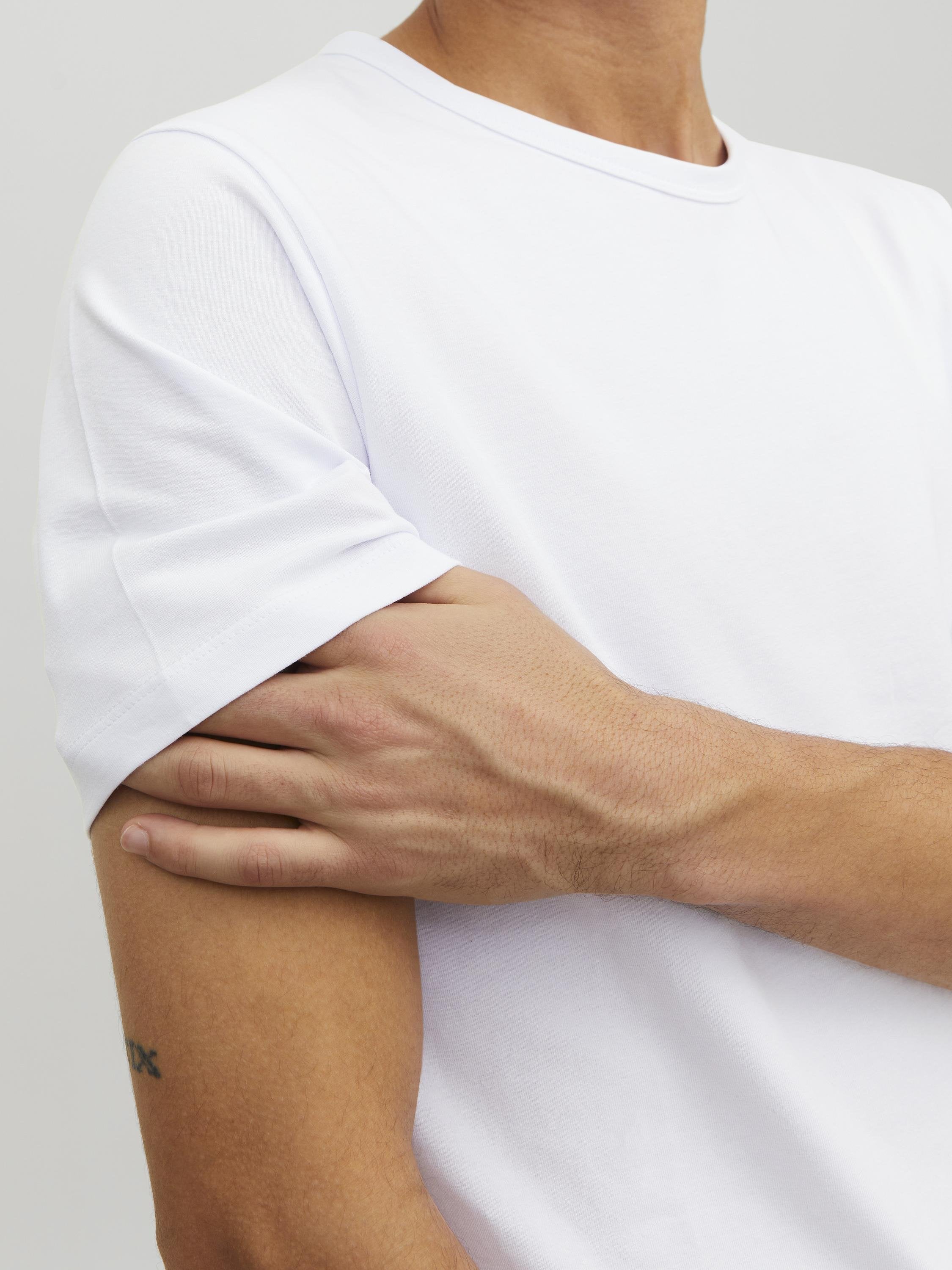 BASIC O-NECK TEE - Basic T-shirt - optical white