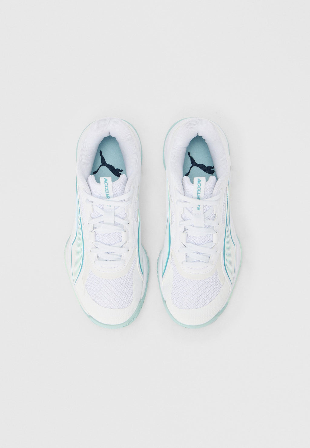 ACCELERATE PRO 4 W GAME ON - Chaussures de handball - blanc/mer baltique/eau douce