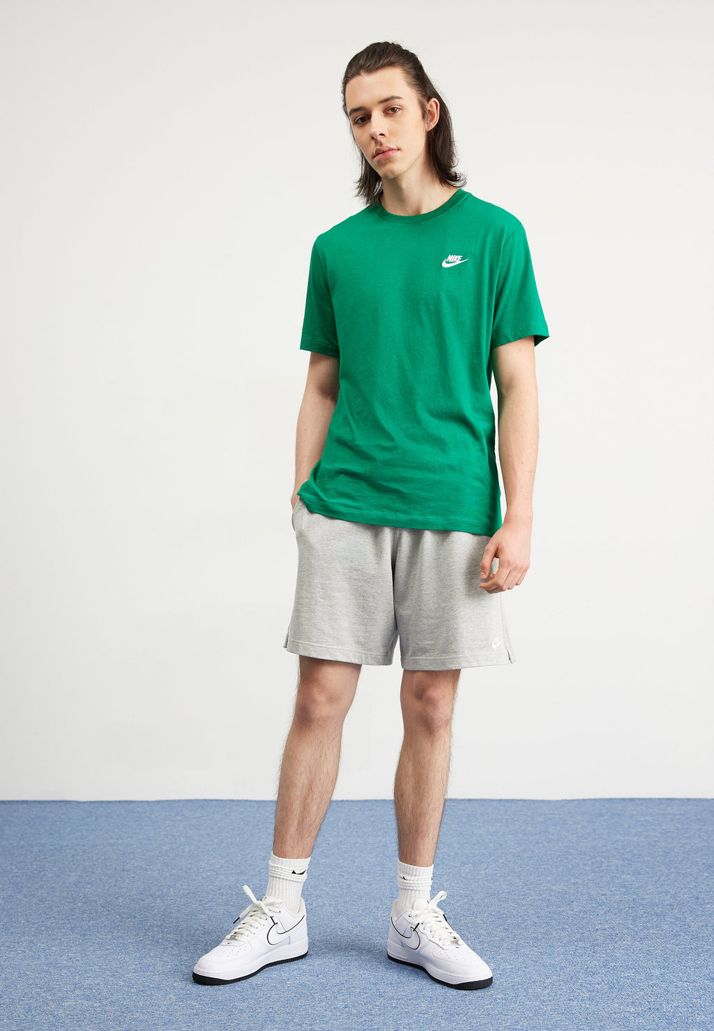CLUB - Shorts - grey heather/white