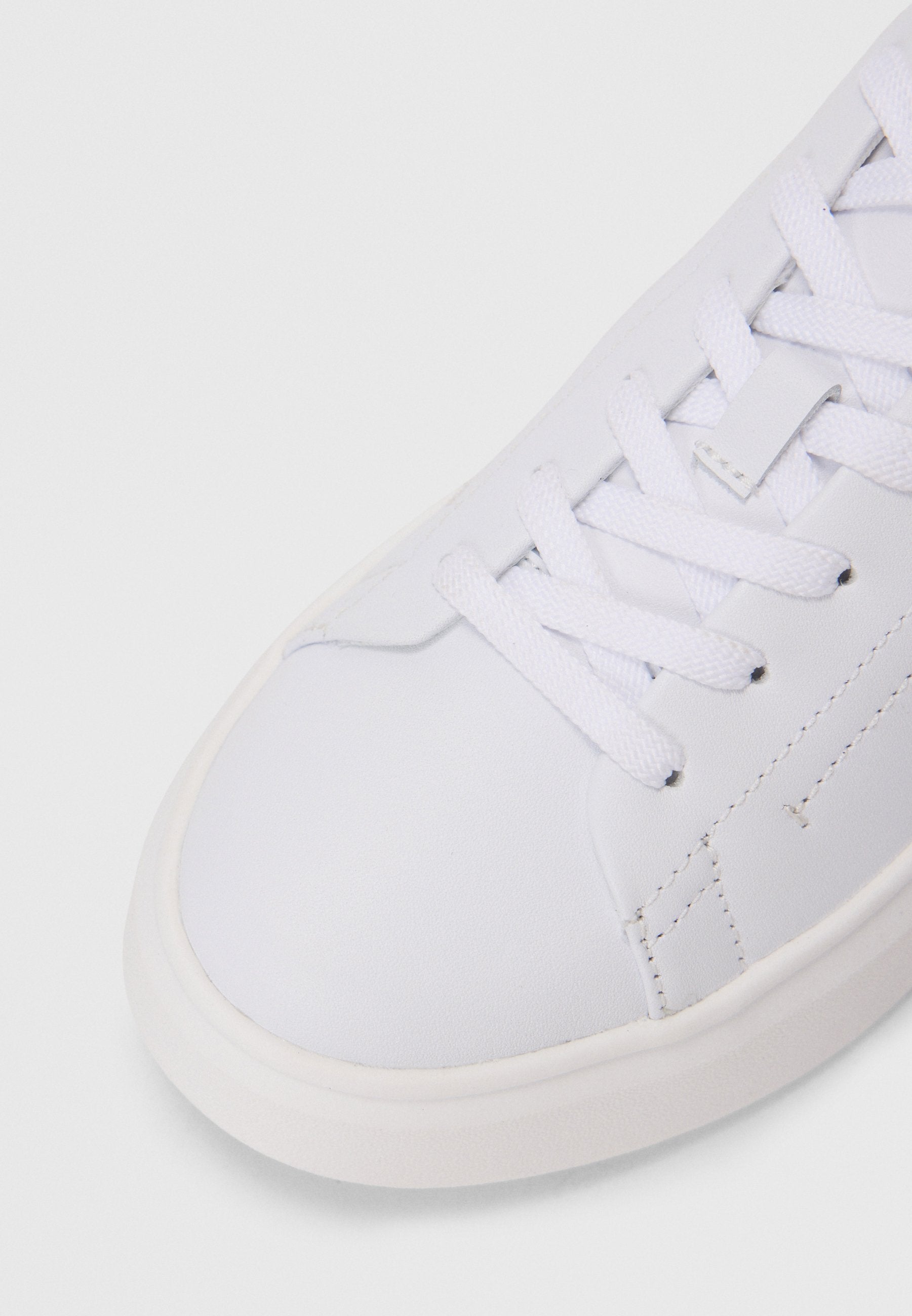 SNOW LEOPARD HEEL LEATHER PLATFORM TRAINERS - Trainers - white