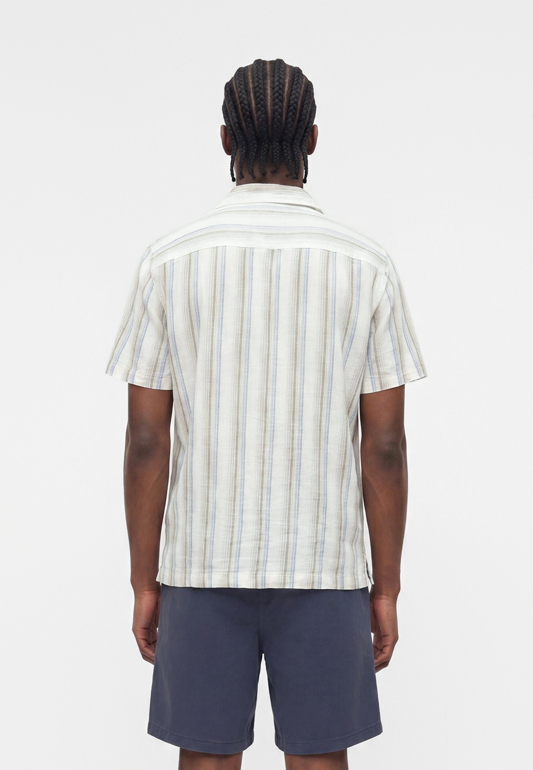 STANDARD RESORT COLLAR - Shirt - green stripe