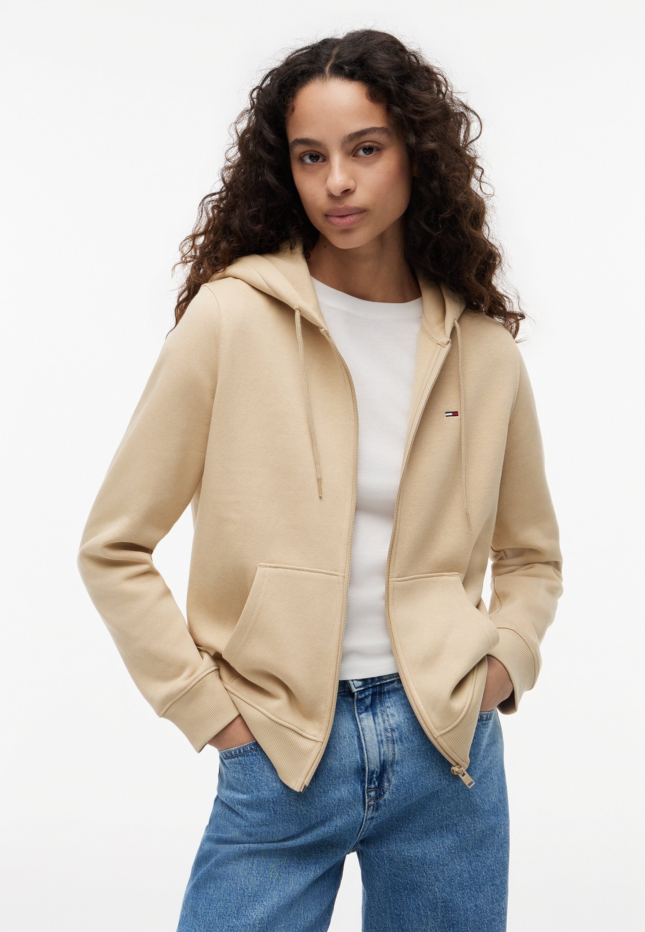 FLAG ZIP  - Zip-up sweatshirt - gentle gold