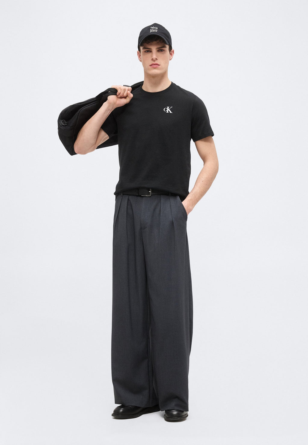 TEE CLASSIQUE À IMPRIMÉ AU DOS - T-shirt imprimé - black