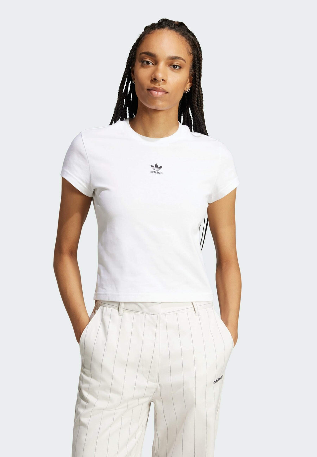 ESS SLIM TEE - T-shirt basique - blanc